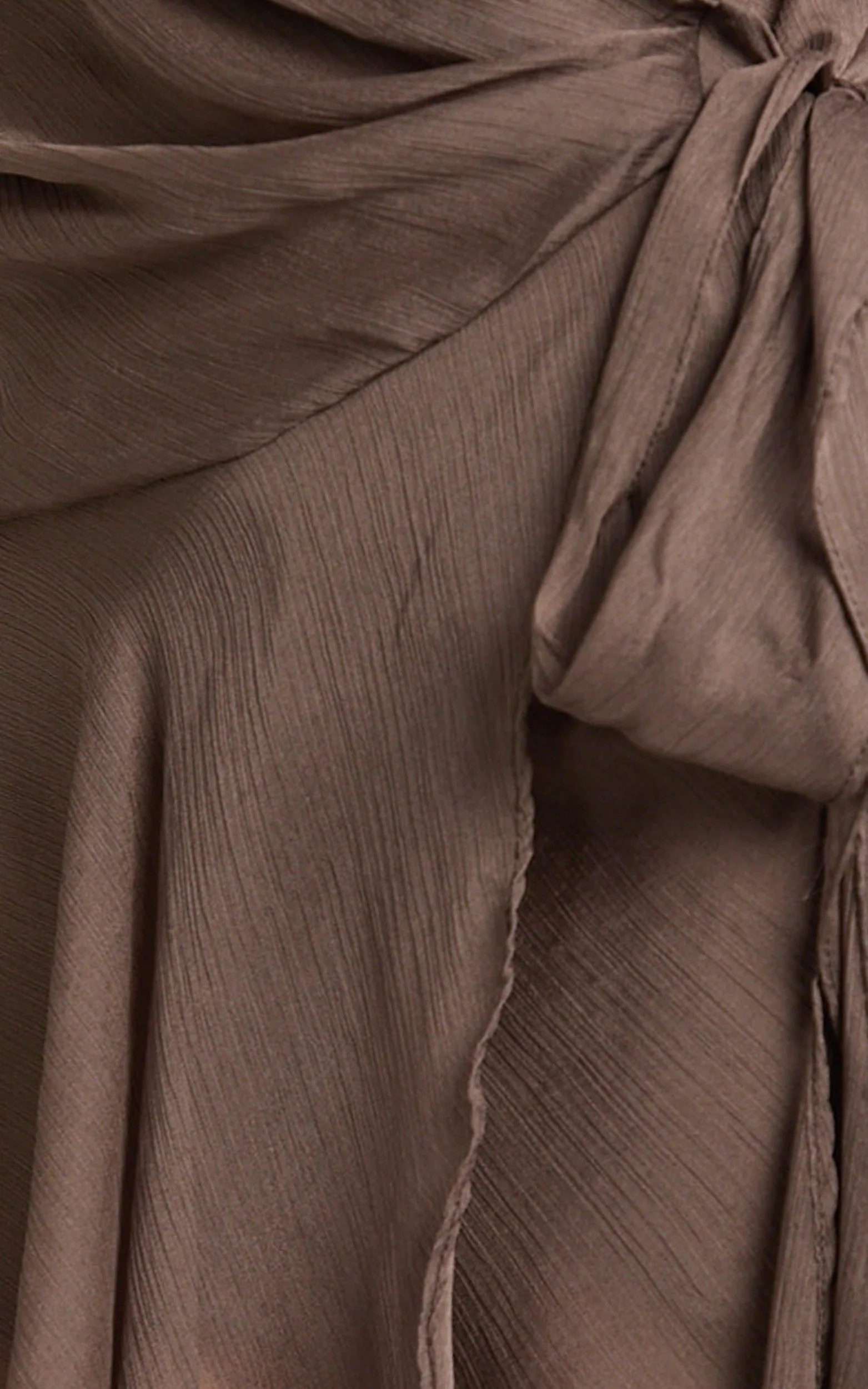 Lia Mini Dress - Wrap Around Dress in Chocolate