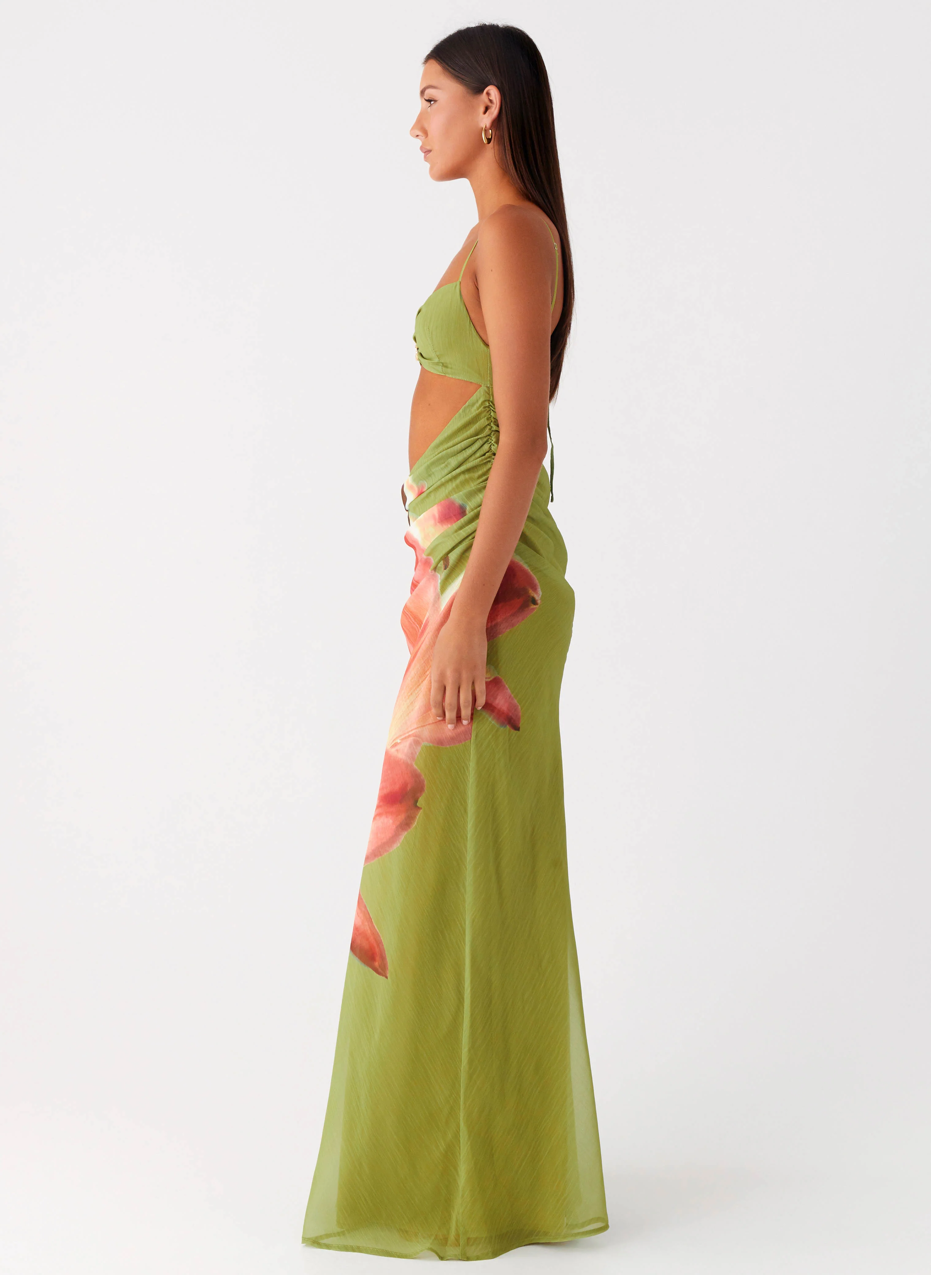 Tropic Rush Cut Out Maxi Dress - Jungle Floral