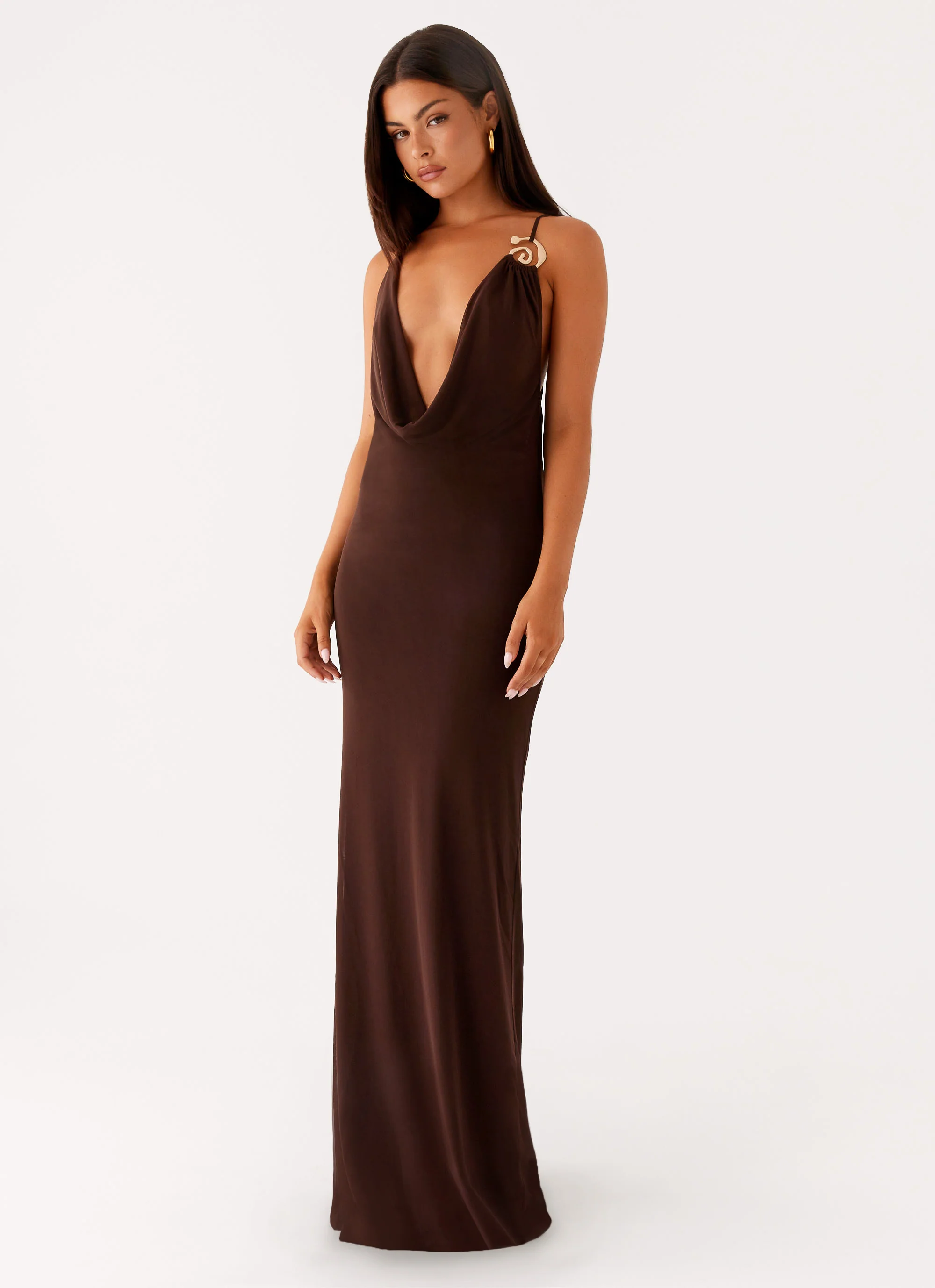 Game Player Maxi Dress - Chocolate