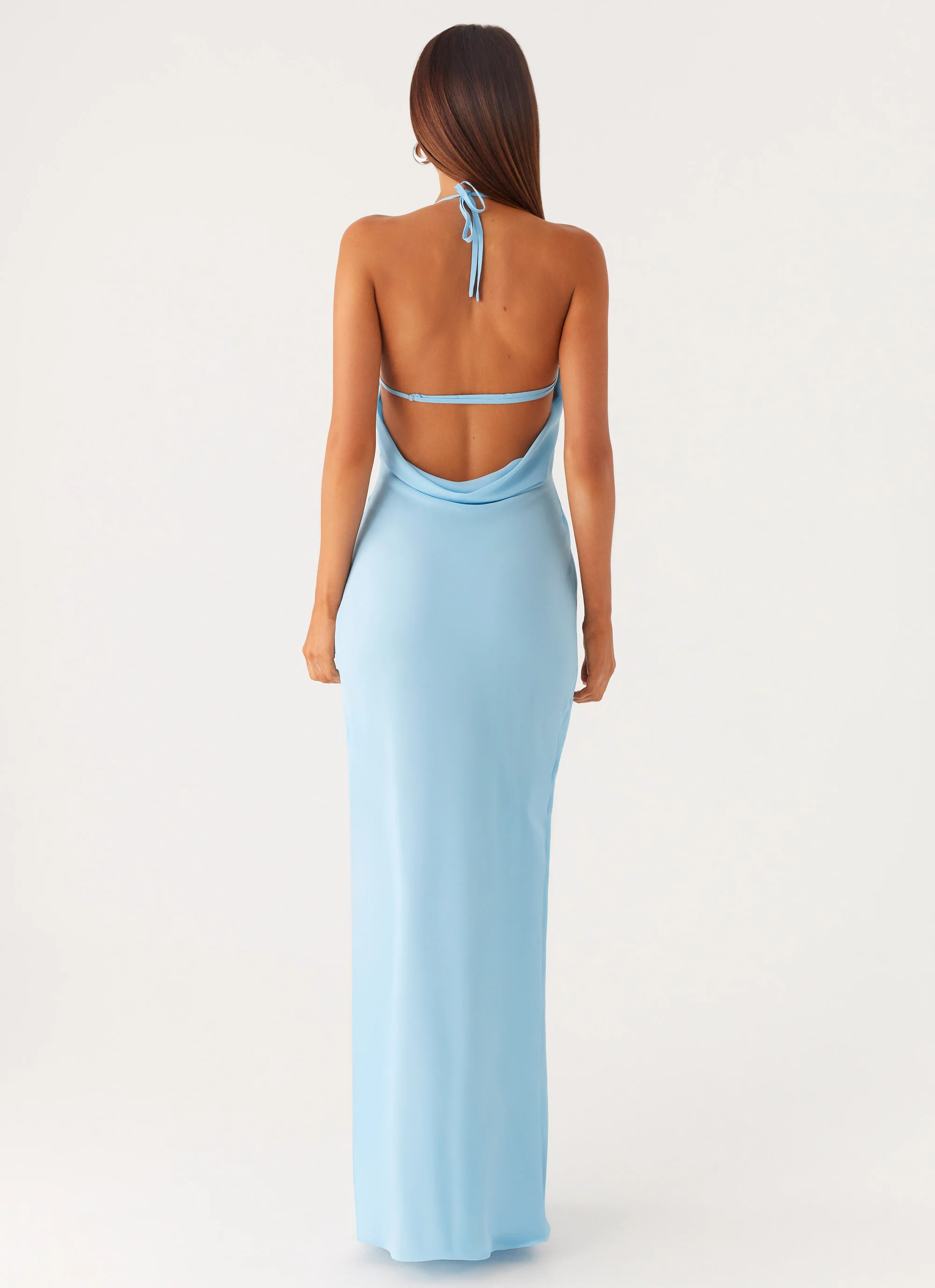 Just A Kiss Cowl Maxi Dress - Turquoise