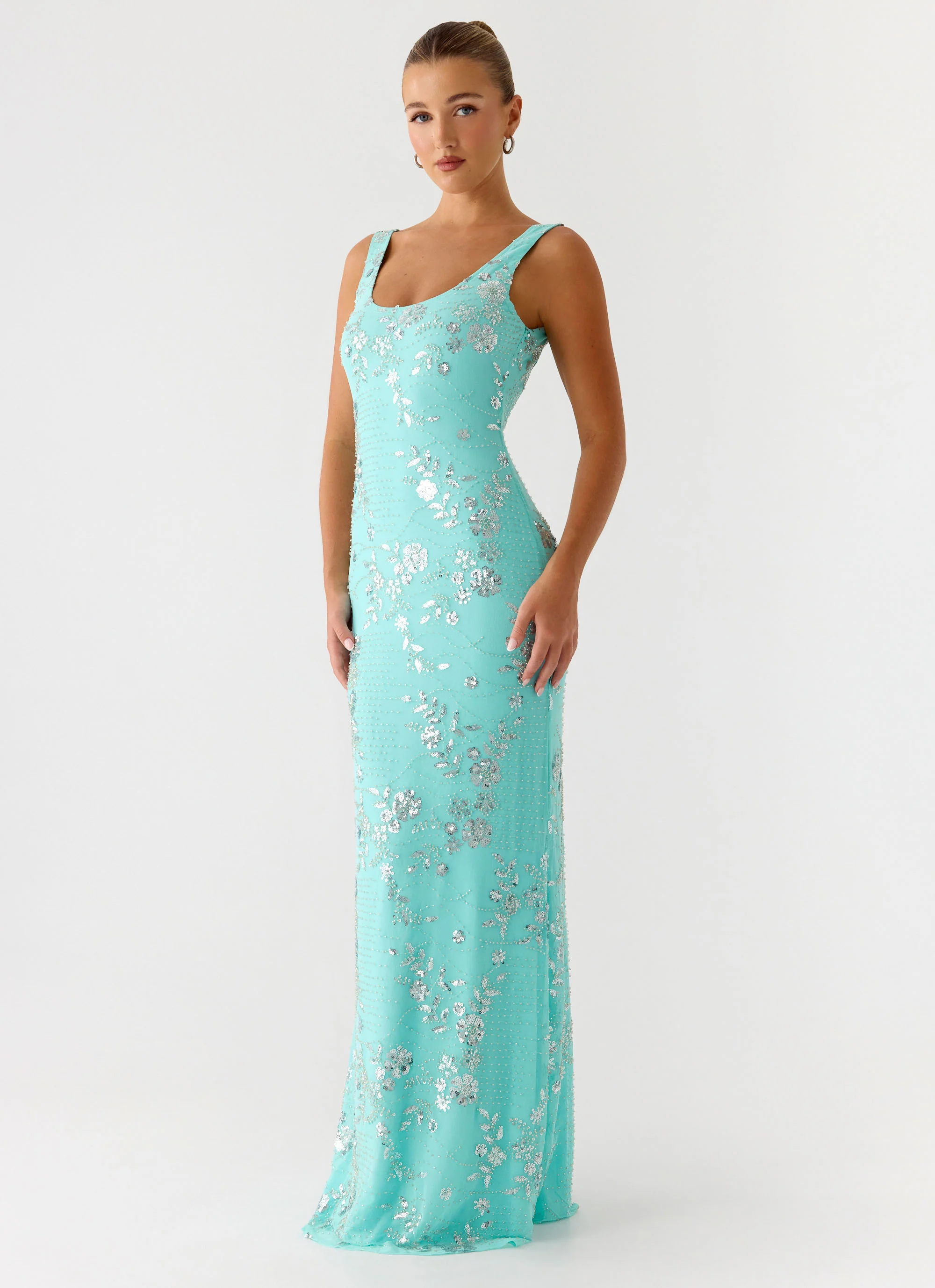 Silvana Maxi Dress - Aqua