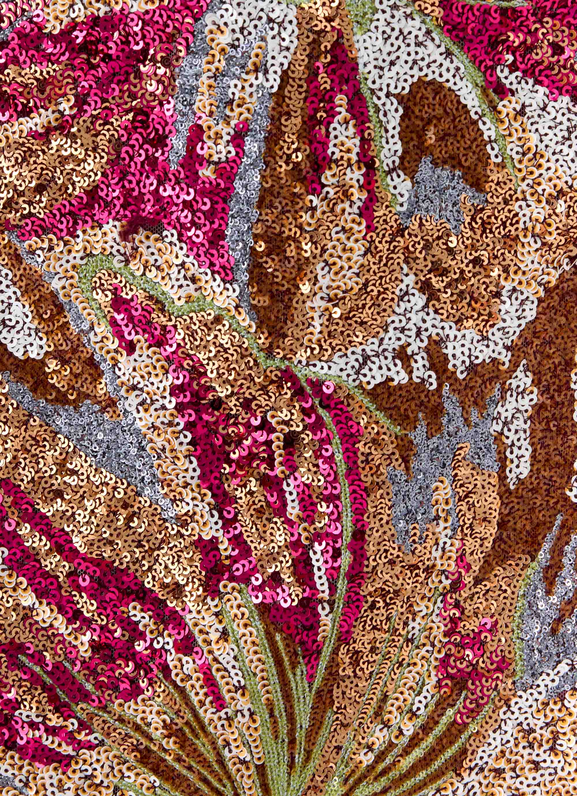 Soul Sound Sequin Mini Dress - Fuchsia Floral Beaded