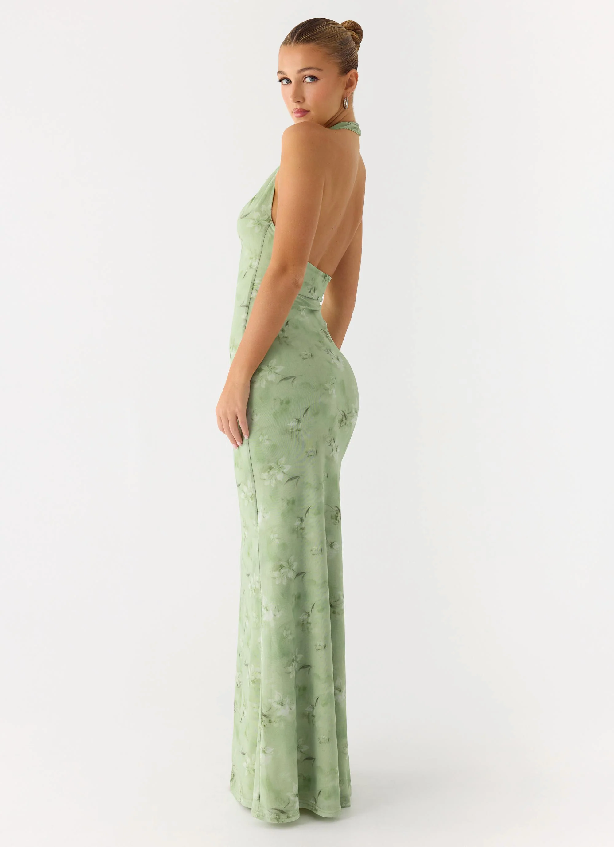 Ask You Twice Maxi Dress - Blurred Lime