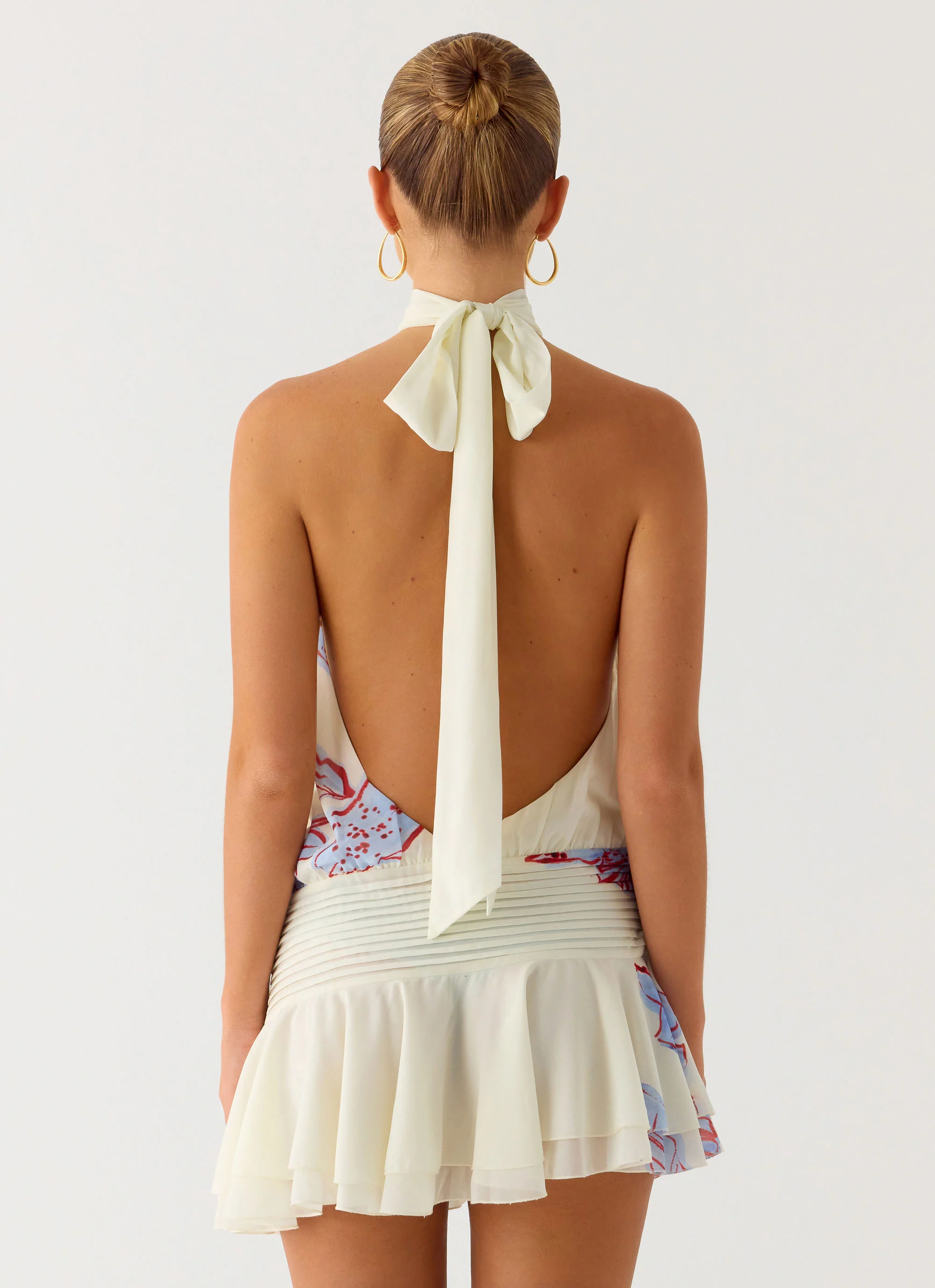 Willow Chiffon Mini Dress - Violet Blossom