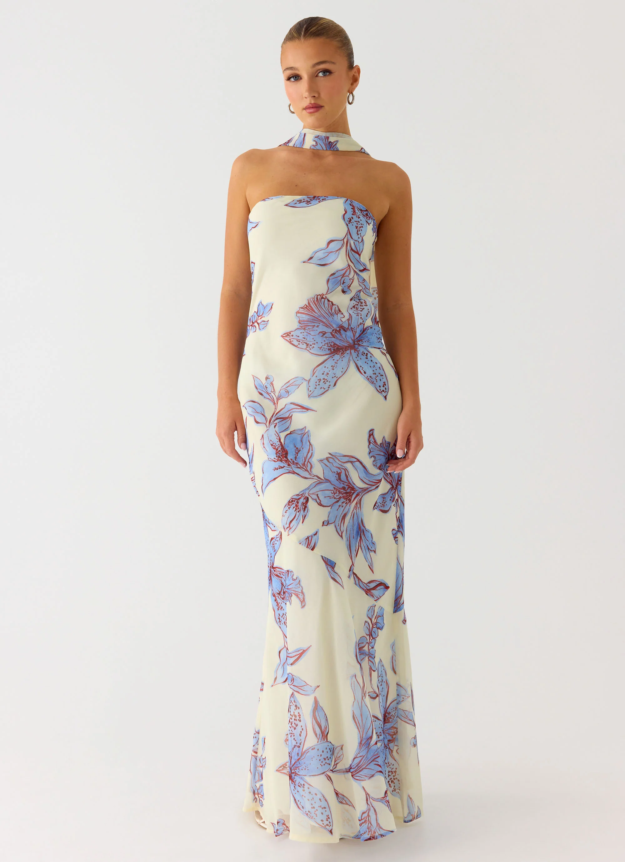 Under The Pagoda Maxi Dress - Violet Blossom