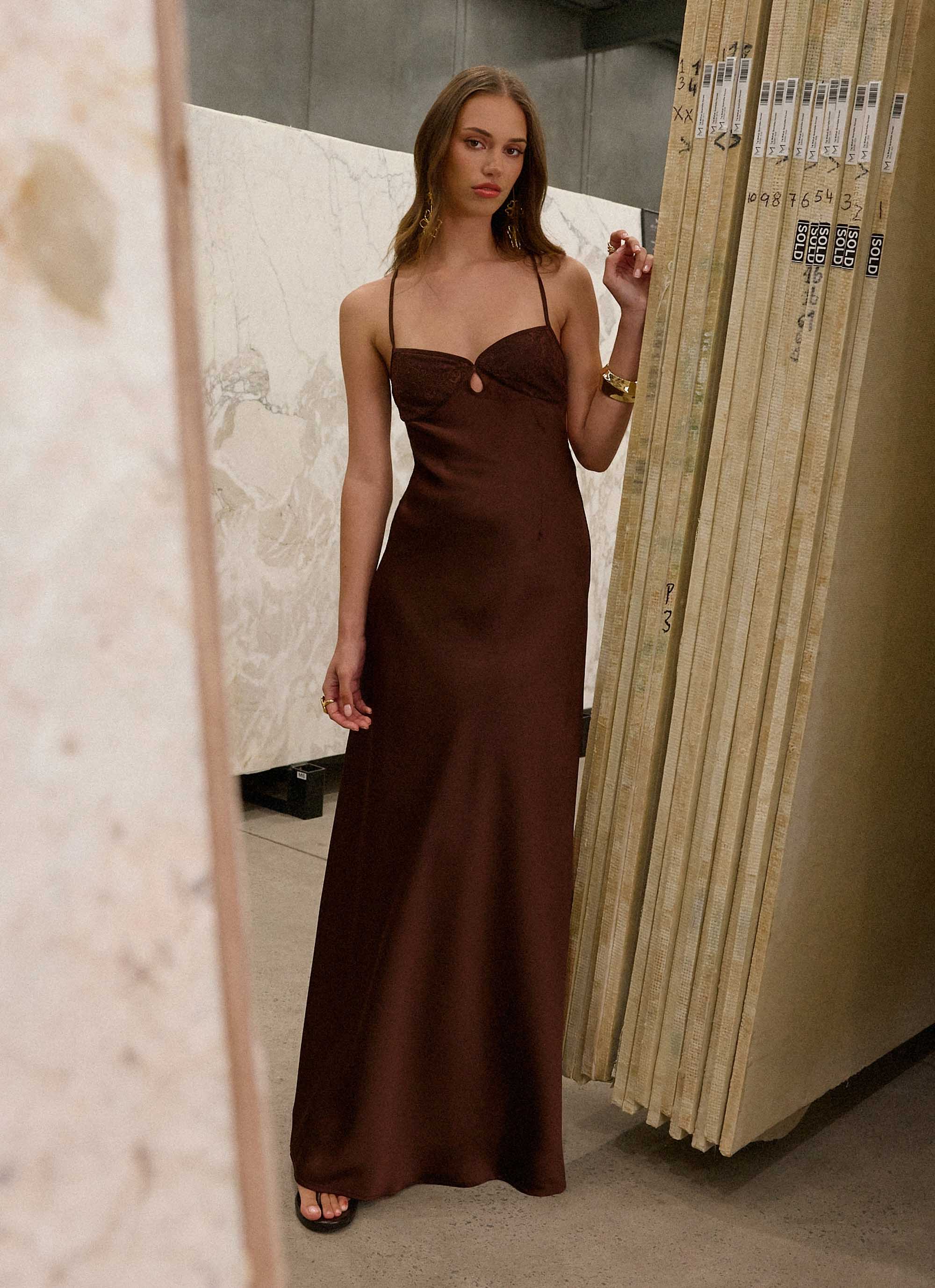 Joanie Maxi Dress - Chocolate