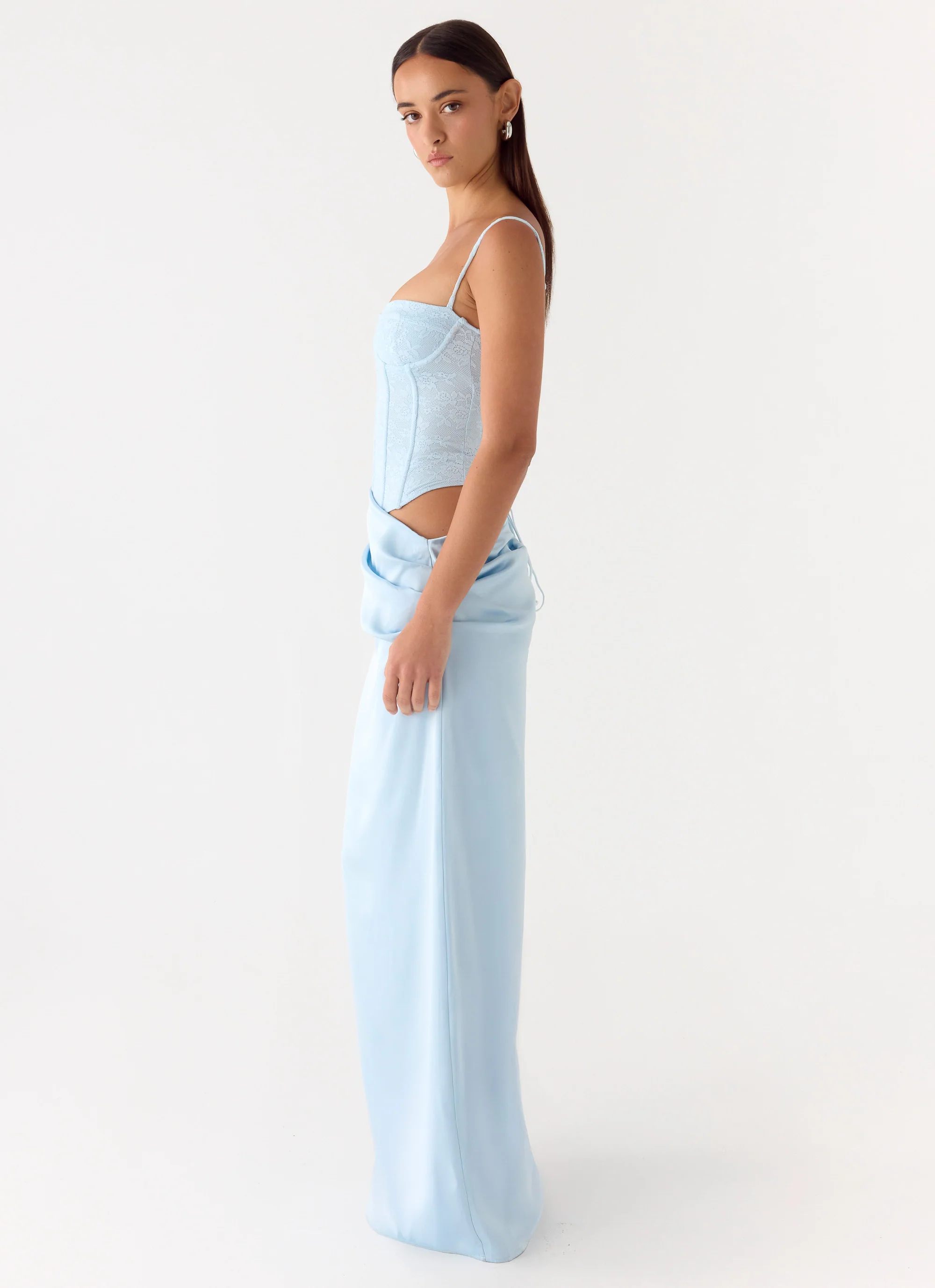 Kalila Corset Maxi Dress - Blue