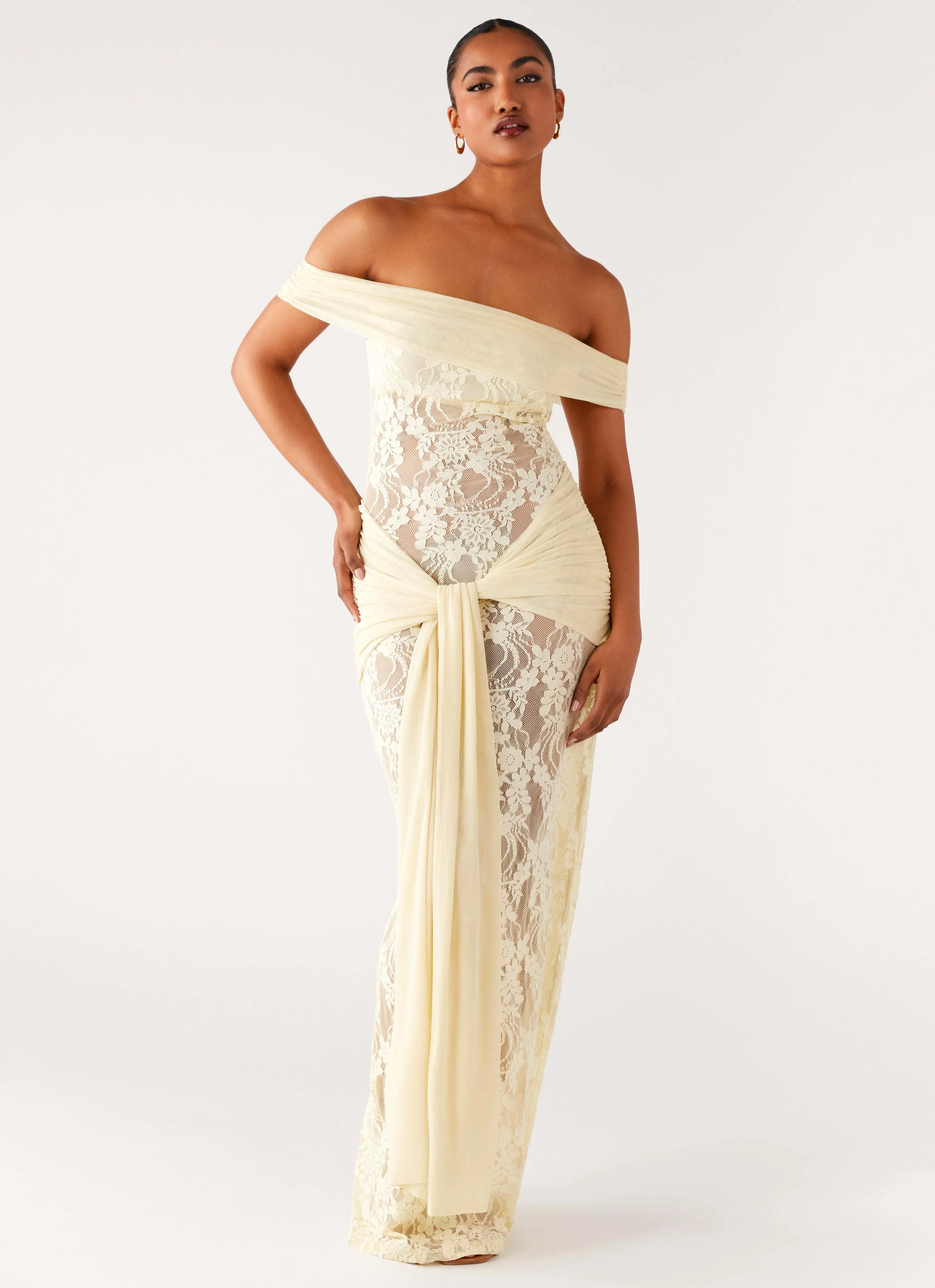 Gracie Twist Maxi Dress - Yellow