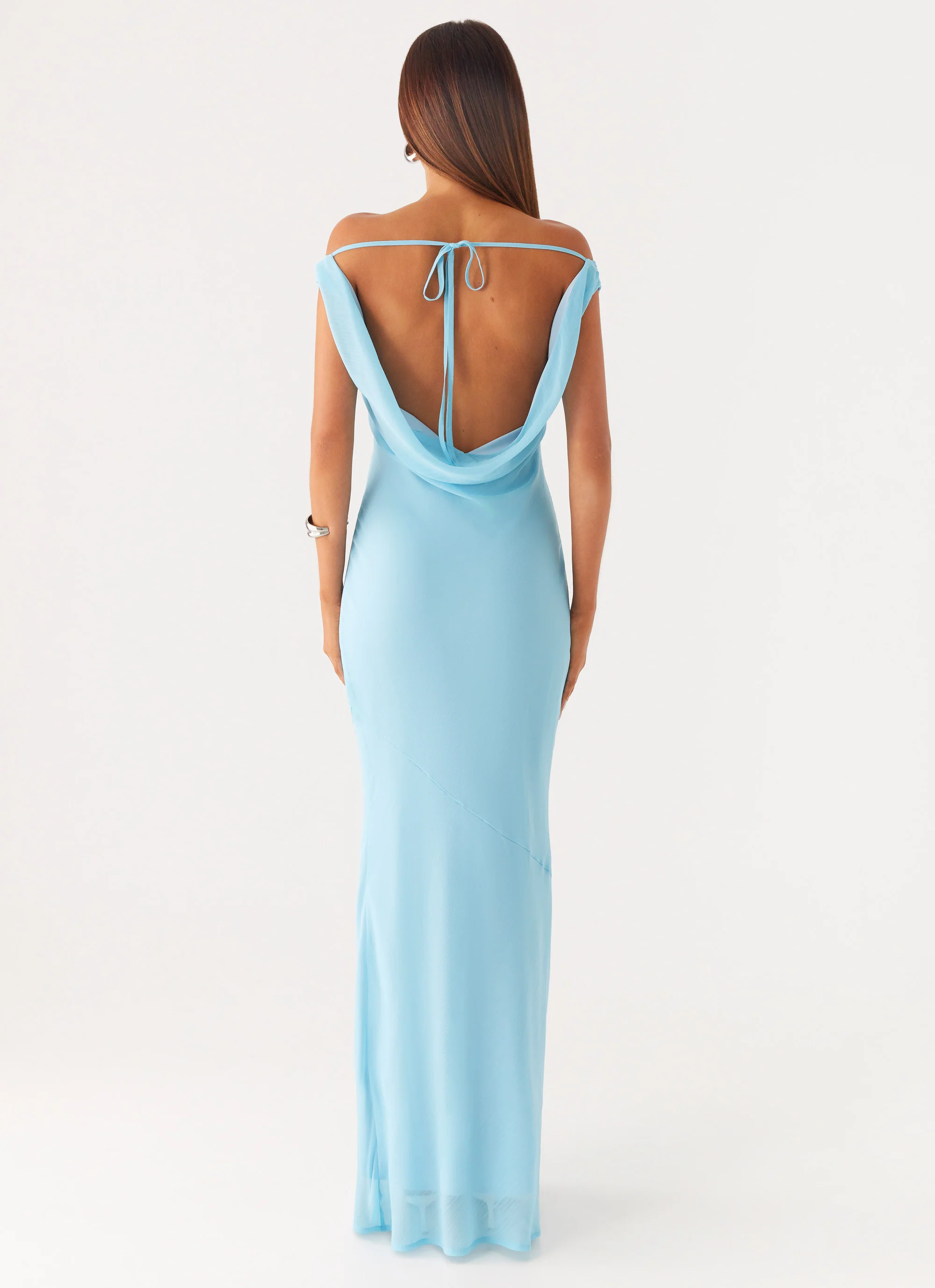 Brittany Chiffon Maxi Dress - Turquoise