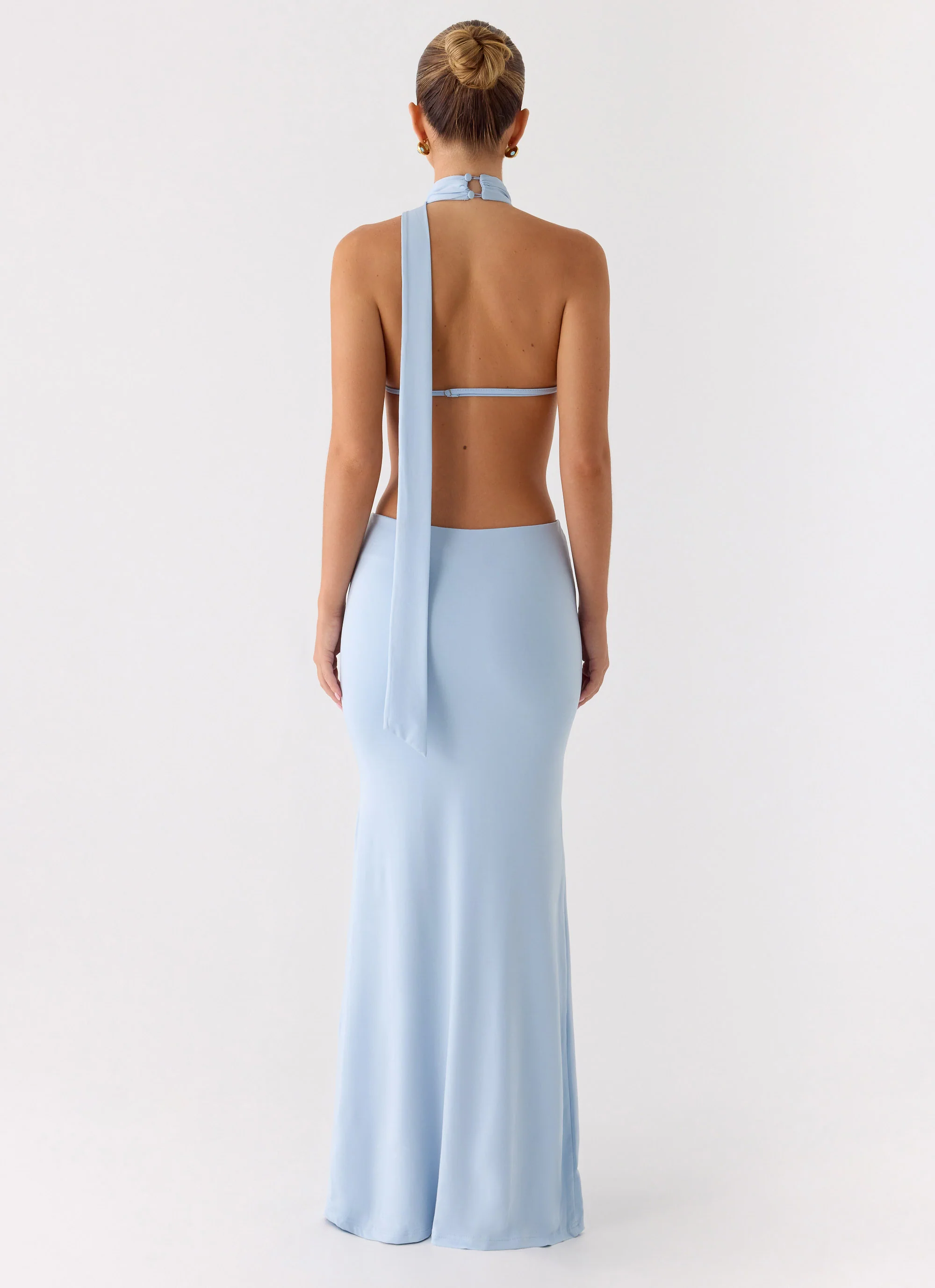 Warning Signs Maxi Dress - Blue