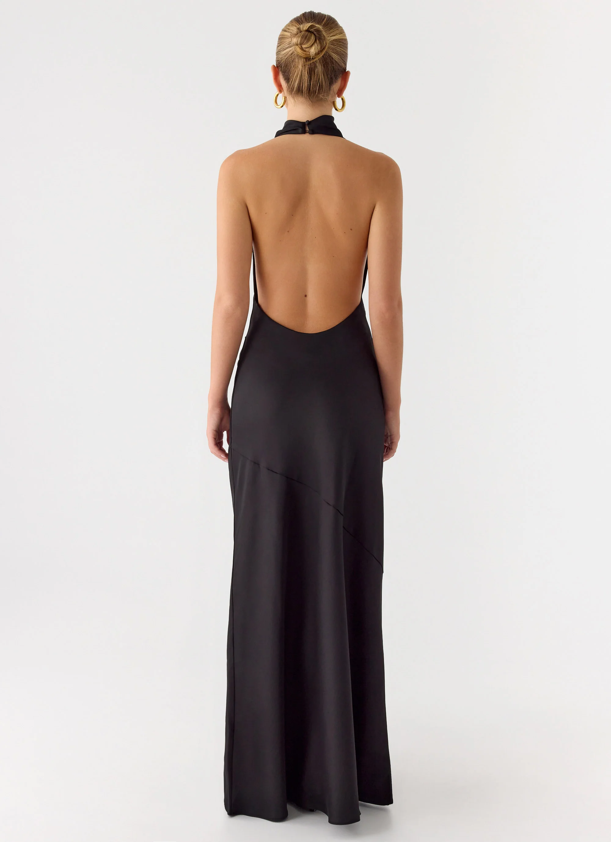 Back To Life Halter Maxi Dress - Black