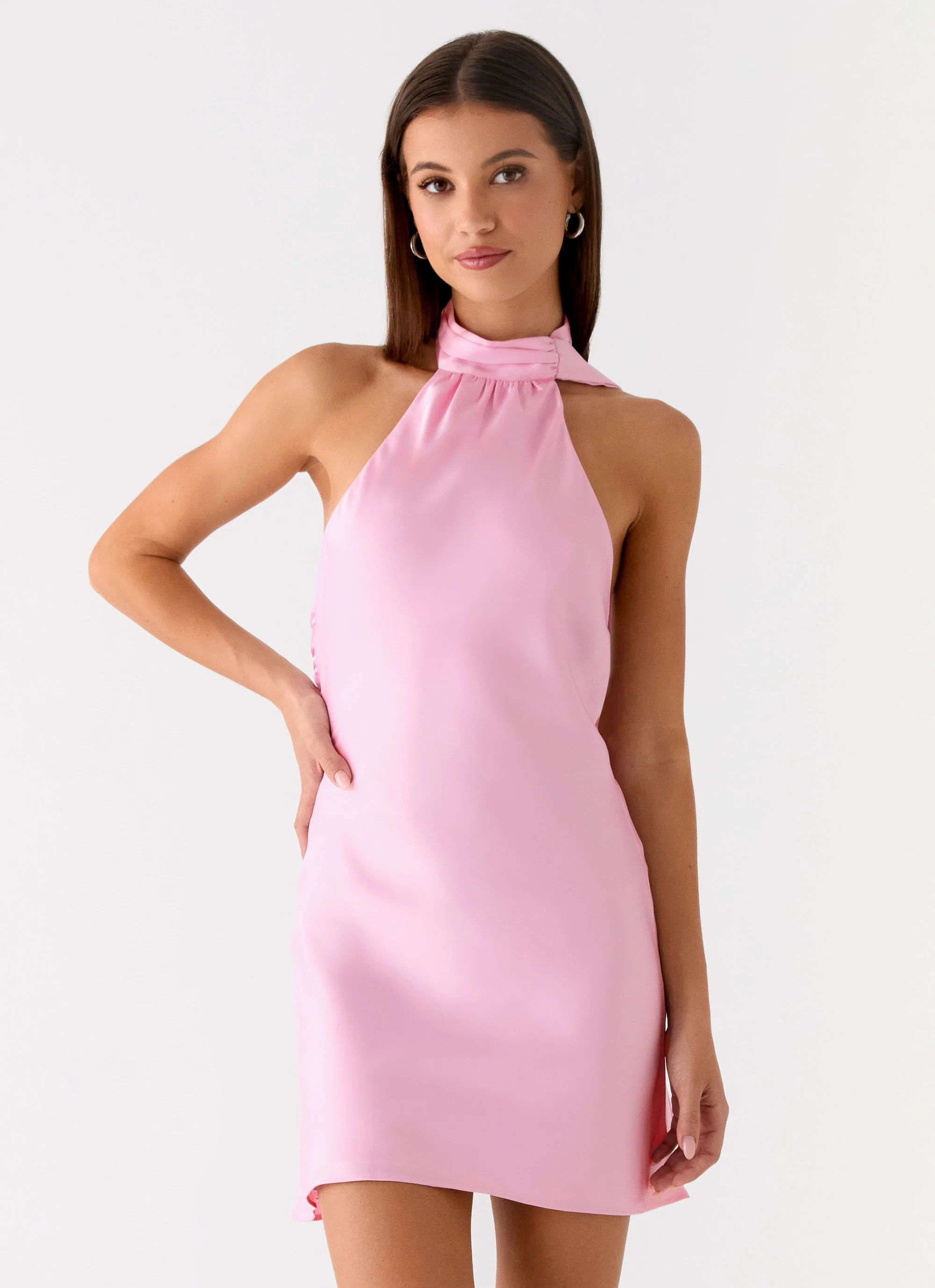 Keena Scarf Mini Dress - Pink
