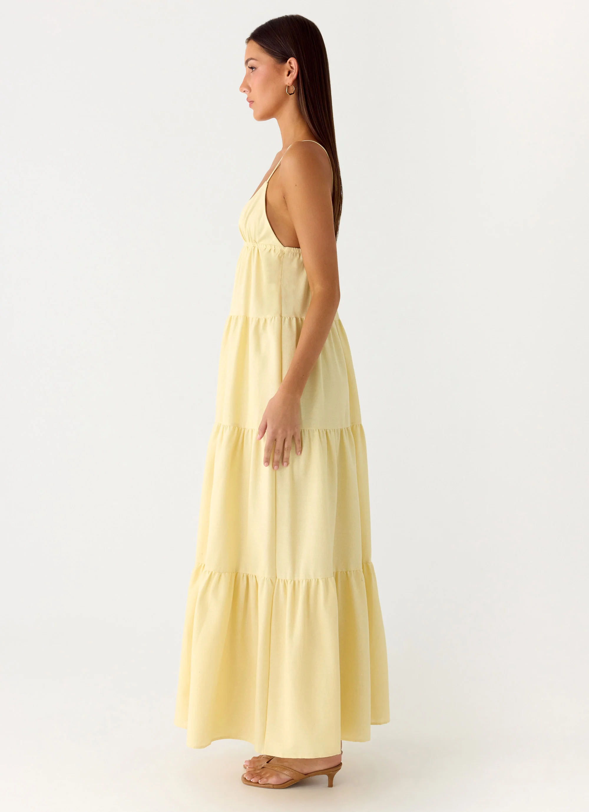 Lotty Linen Maxi Dress - Yellow