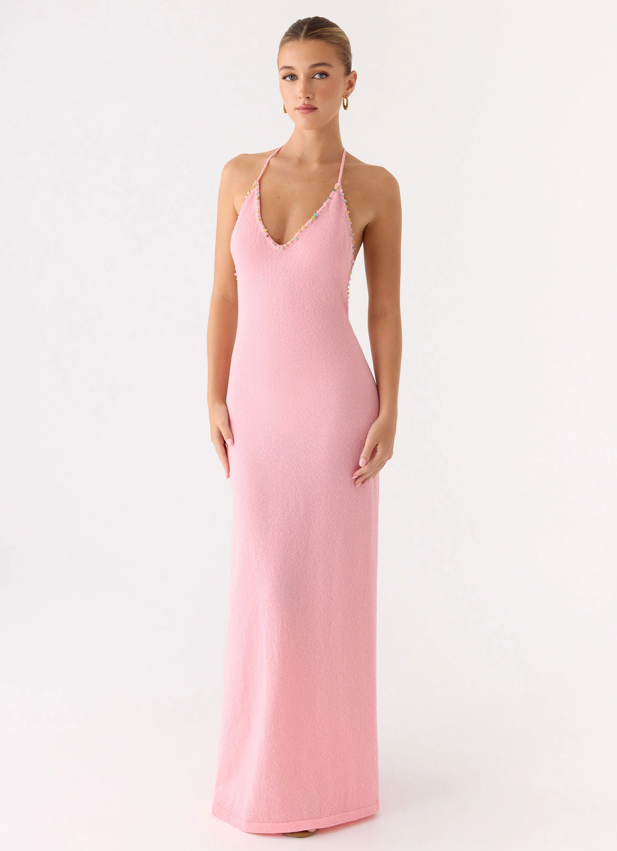 Jianna Knit Maxi Dress - Pink