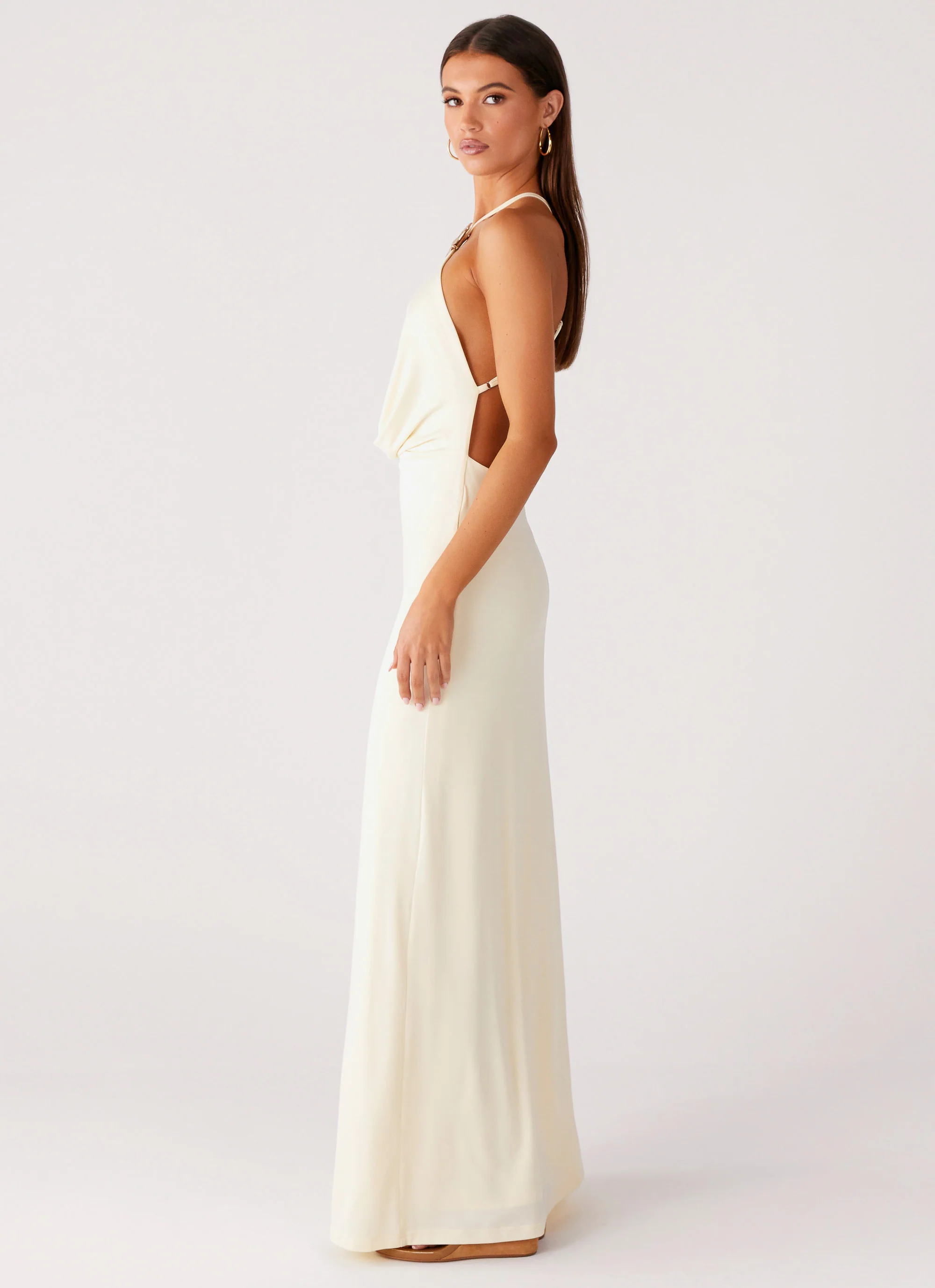 Mistlight Cowl Maxi Dress - Yellow