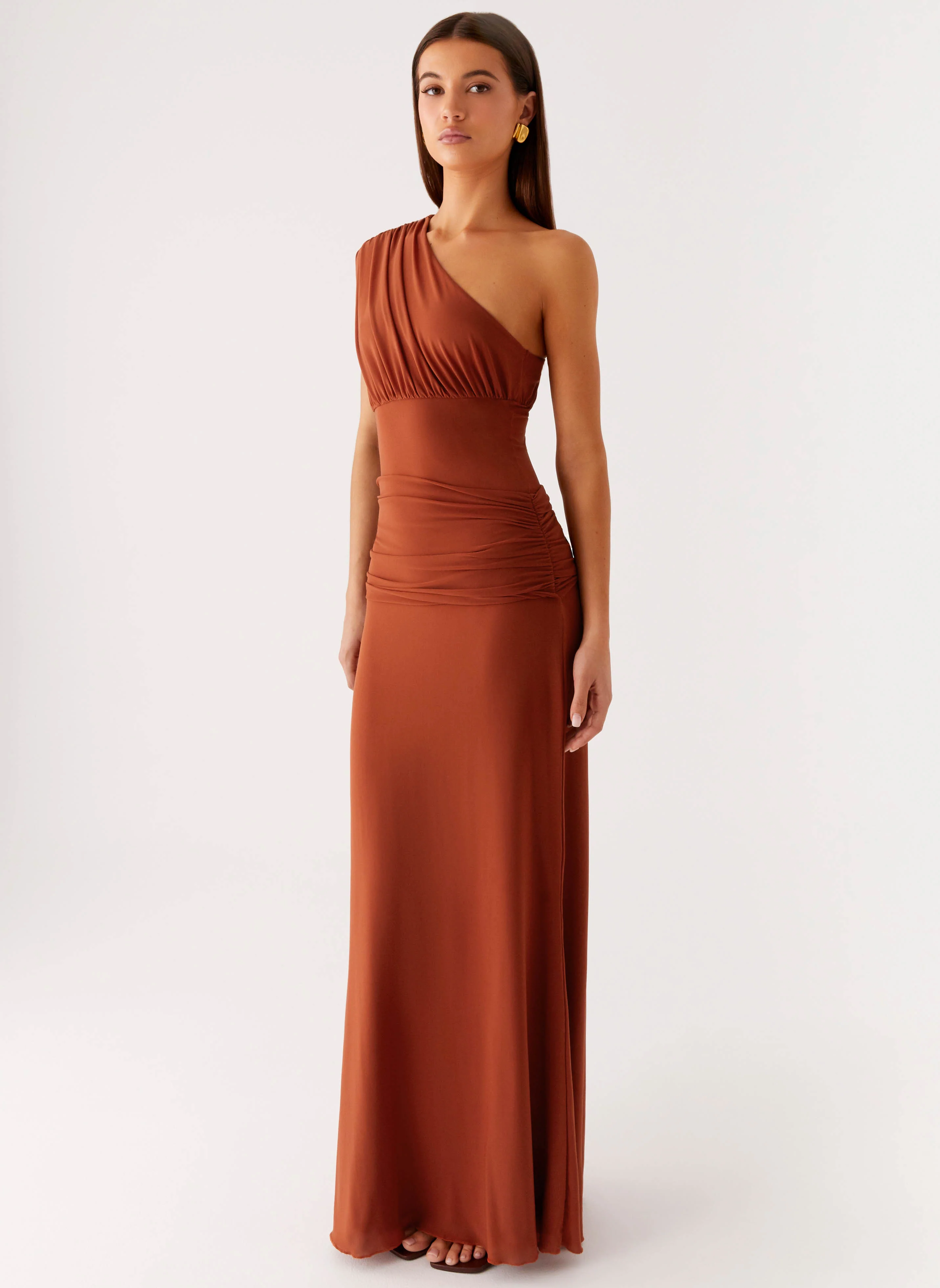 Glimmer Maxi Dress - Rust