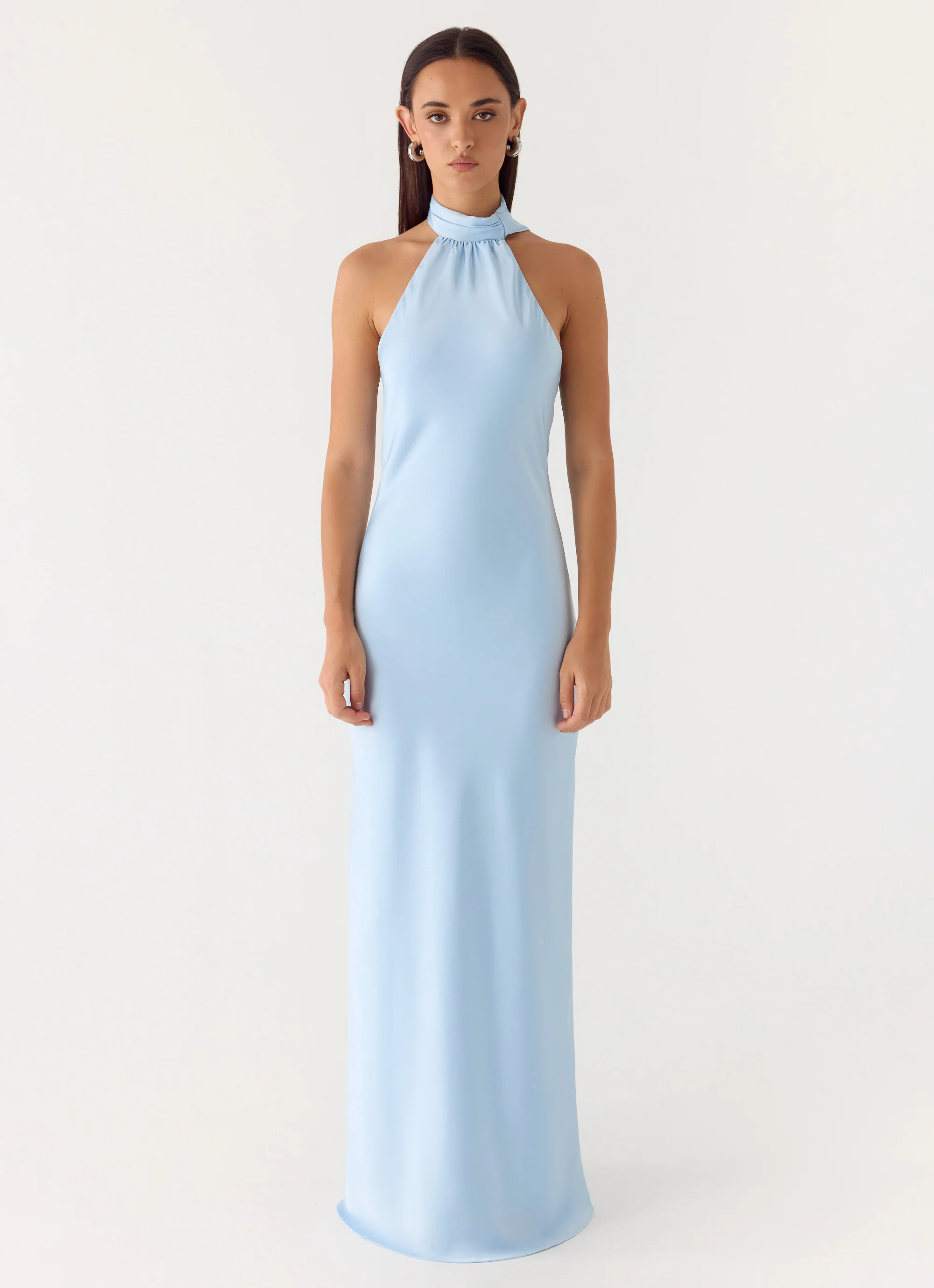 Keena Scarf Maxi Dress - Blue