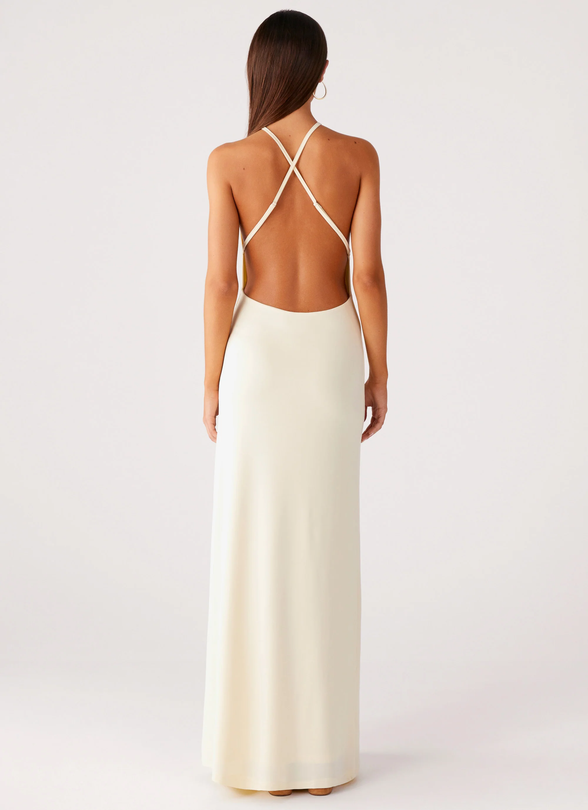 Mistlight Cowl Maxi Dress - Yellow