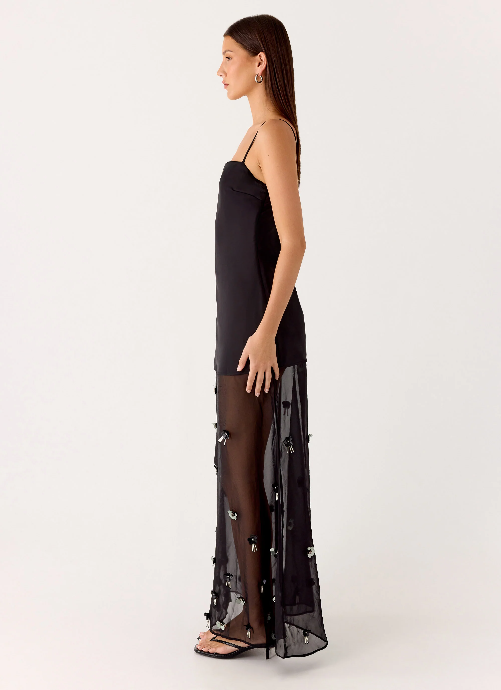 Jesiah Embellished Maxi Dress - Black