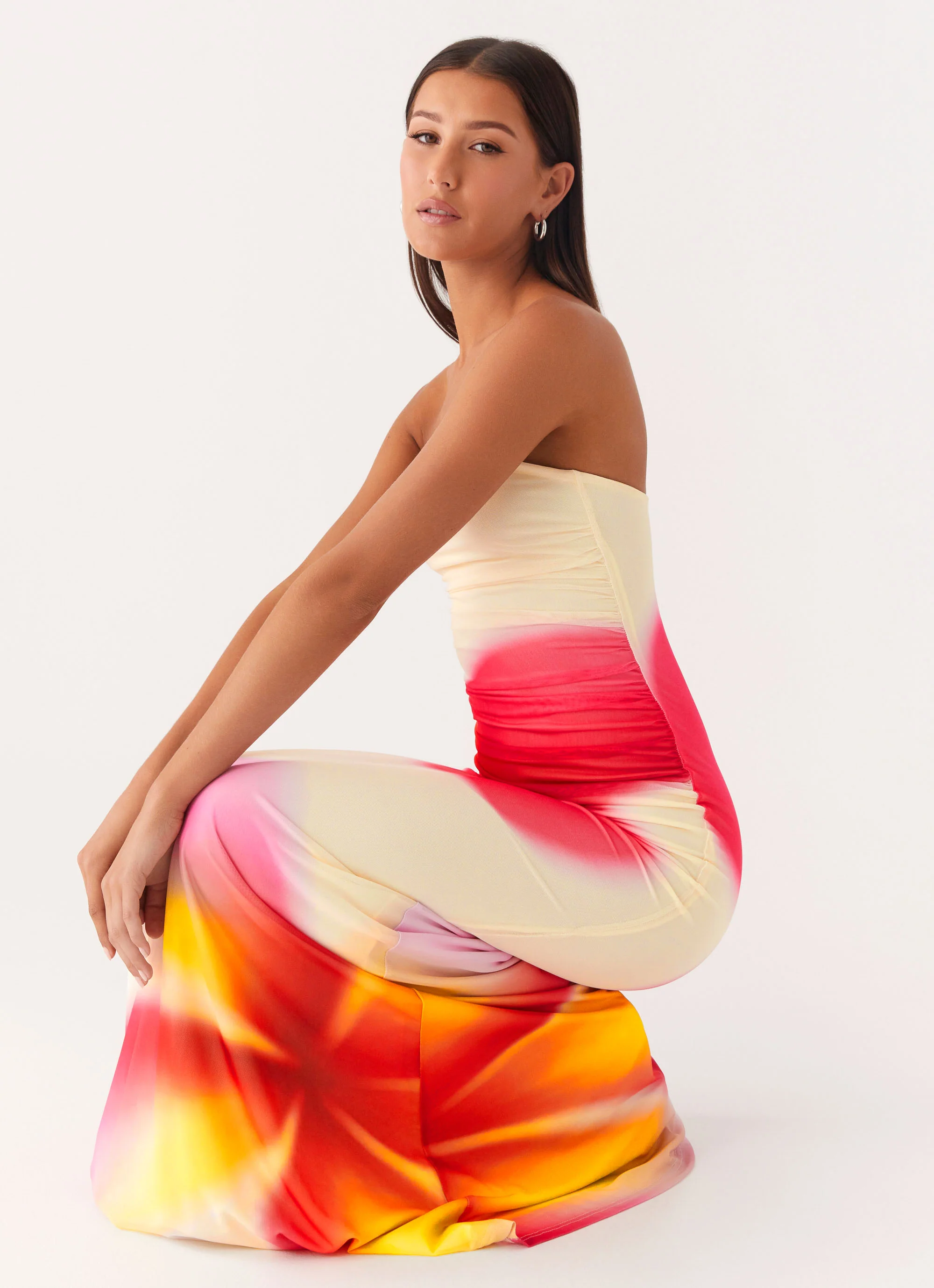 Iroha Strapless Maxi Dress - Frangipani Yellow