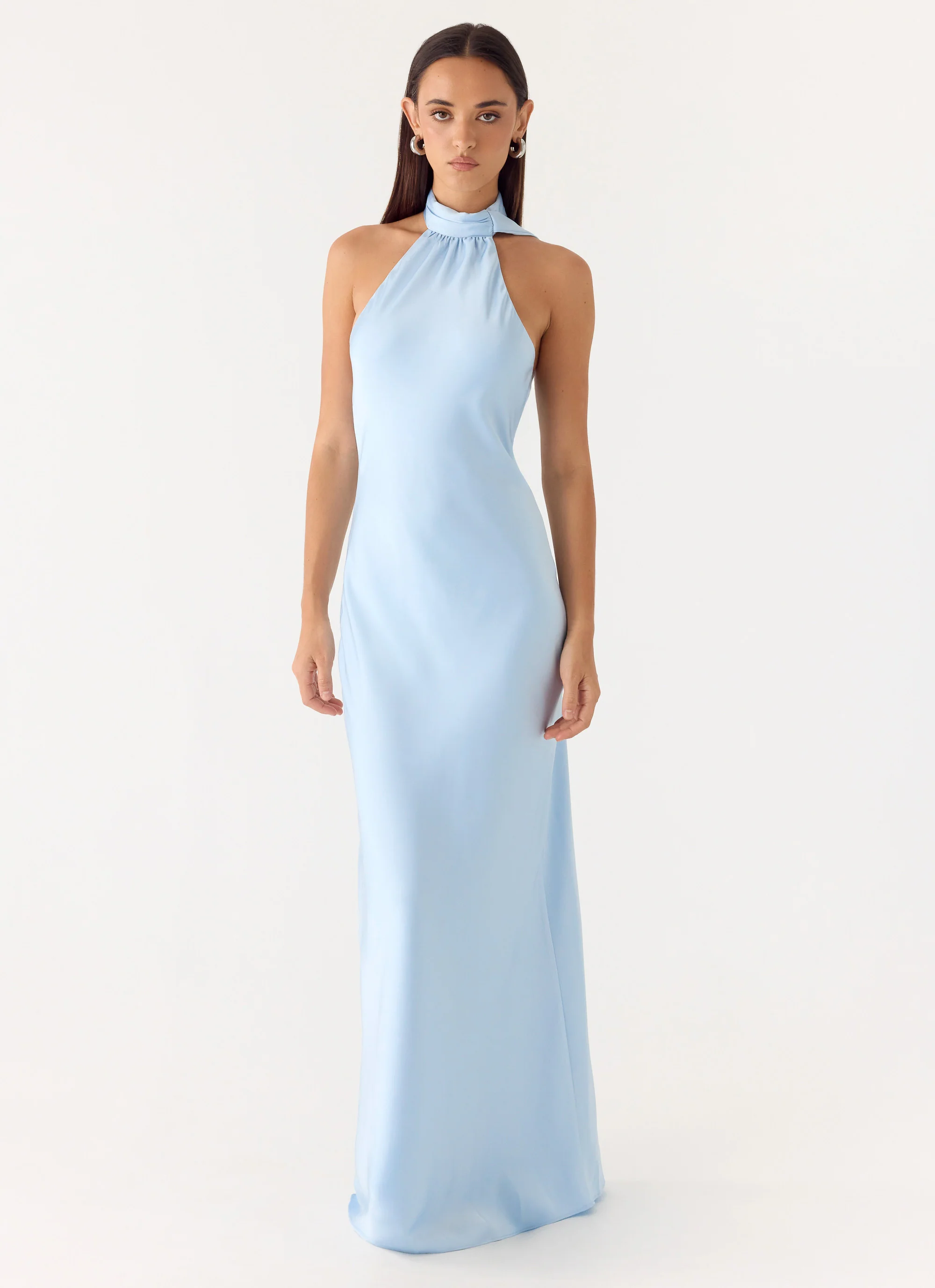 Keena Scarf Maxi Dress - Blue