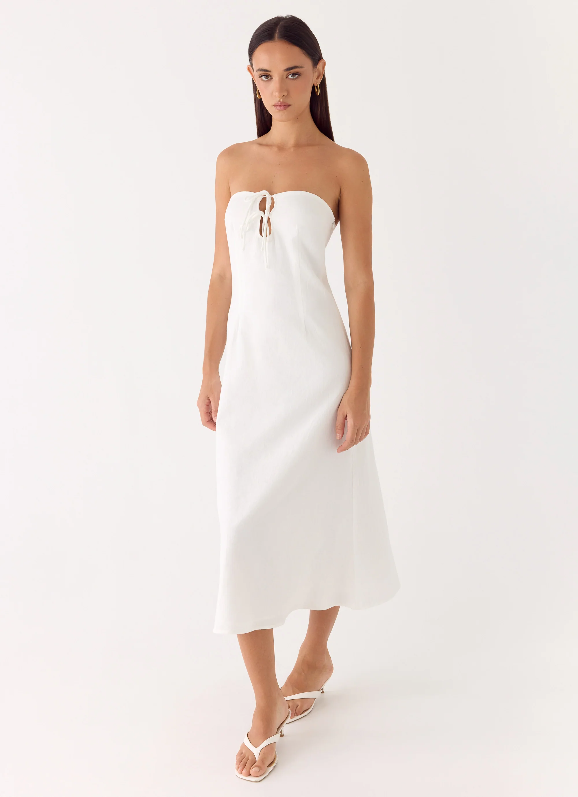 Sun Searching Midi Dress - White