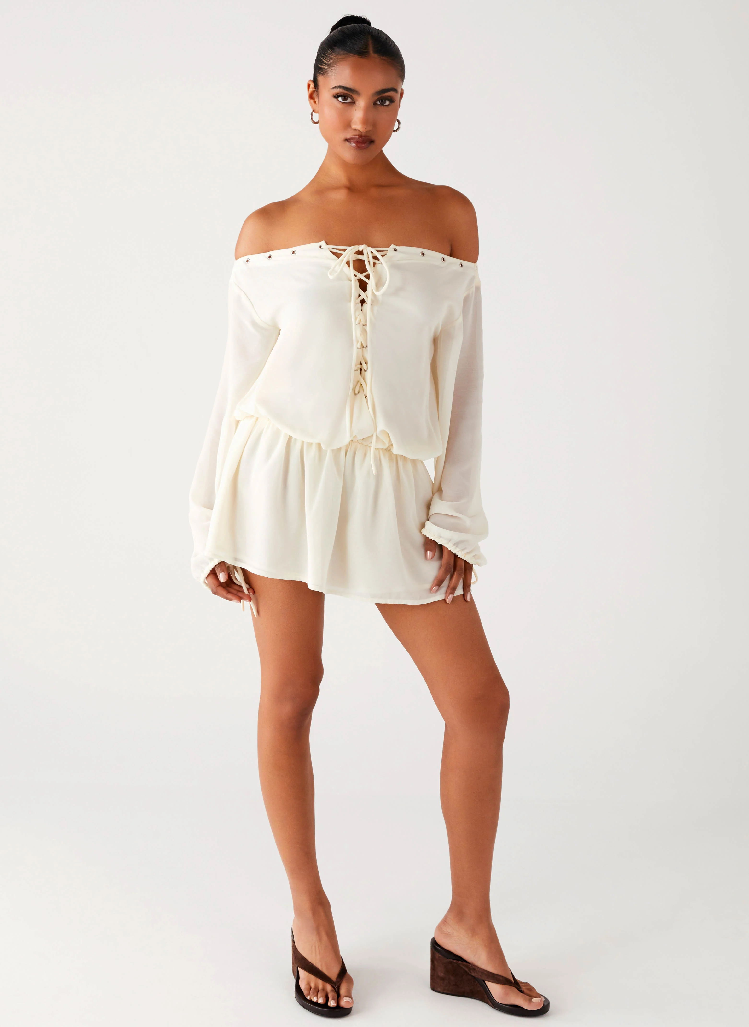 Astaria Mini Dress - Ivory