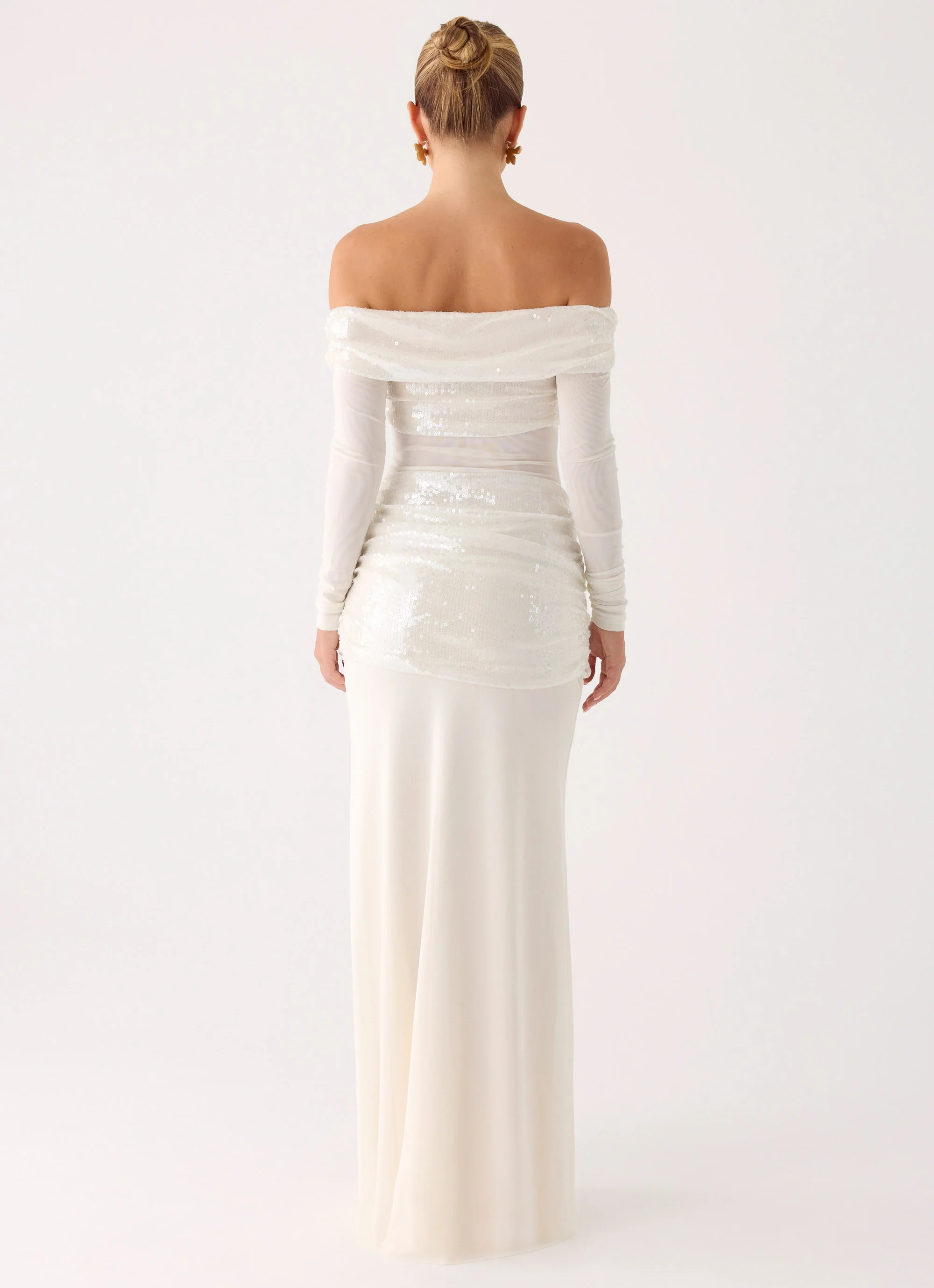 Over To You Sequin Maxi Dress - White