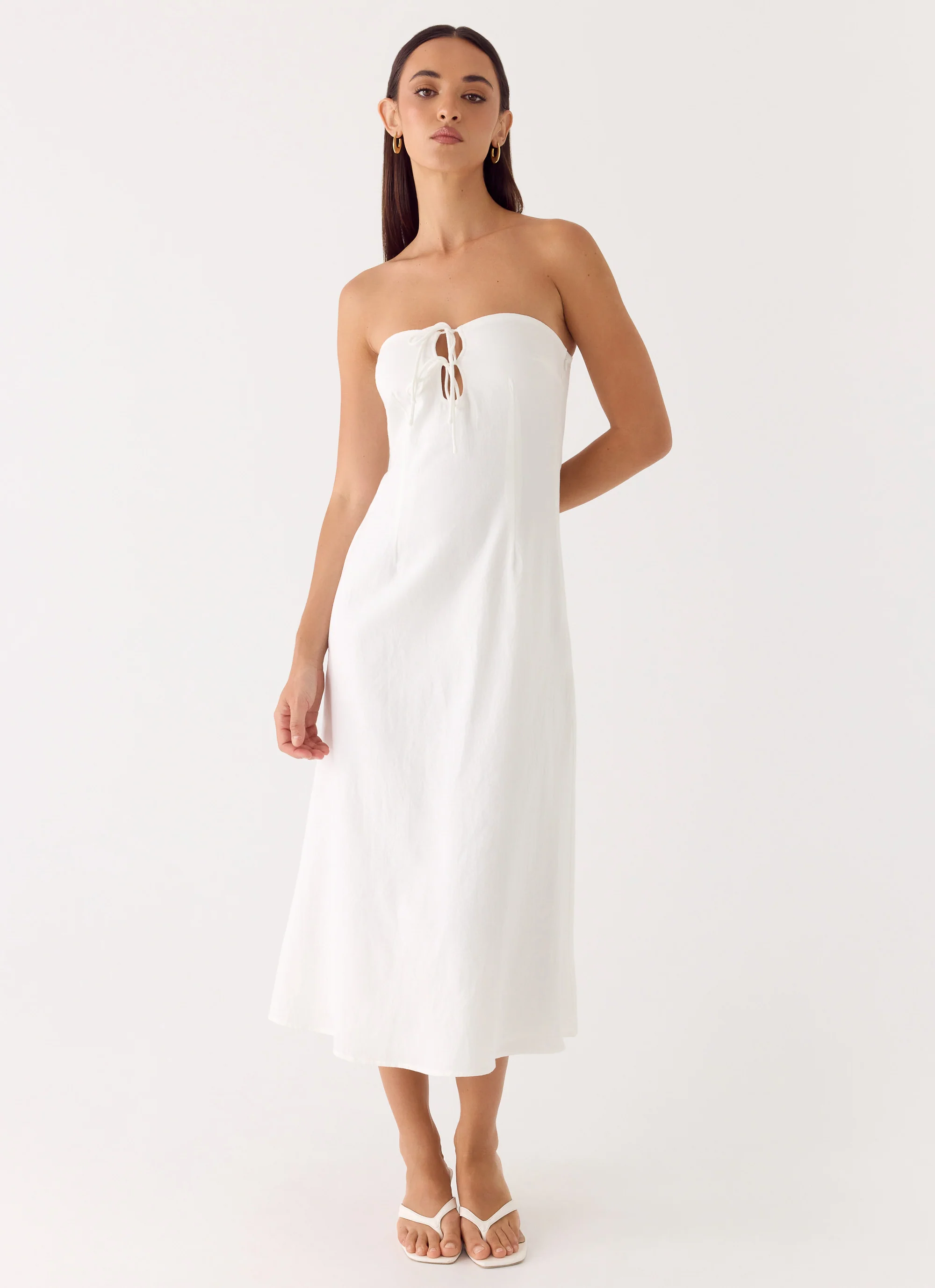 Sun Searching Midi Dress - White