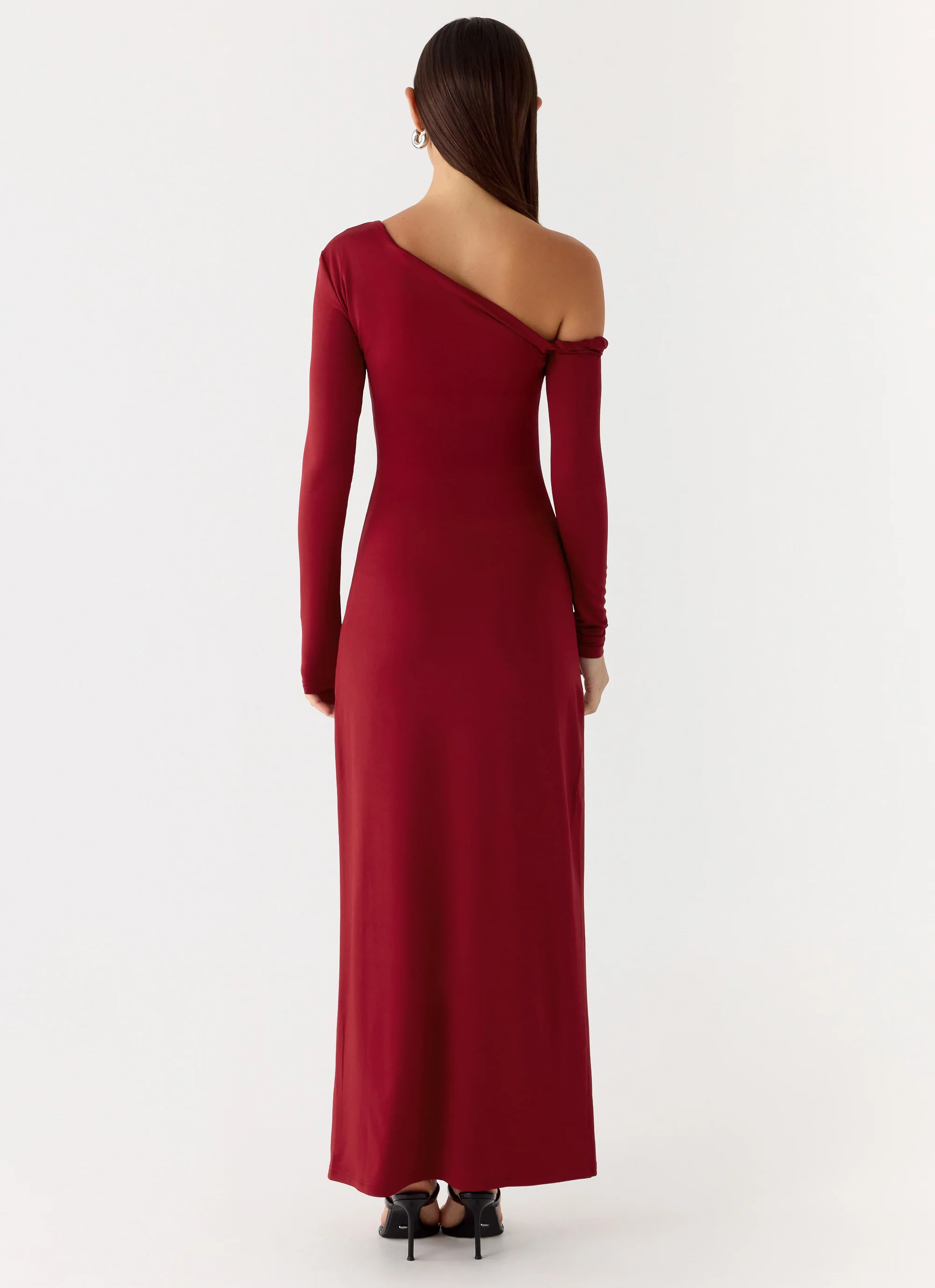 Jordana Twist Maxi Dress - Merlot