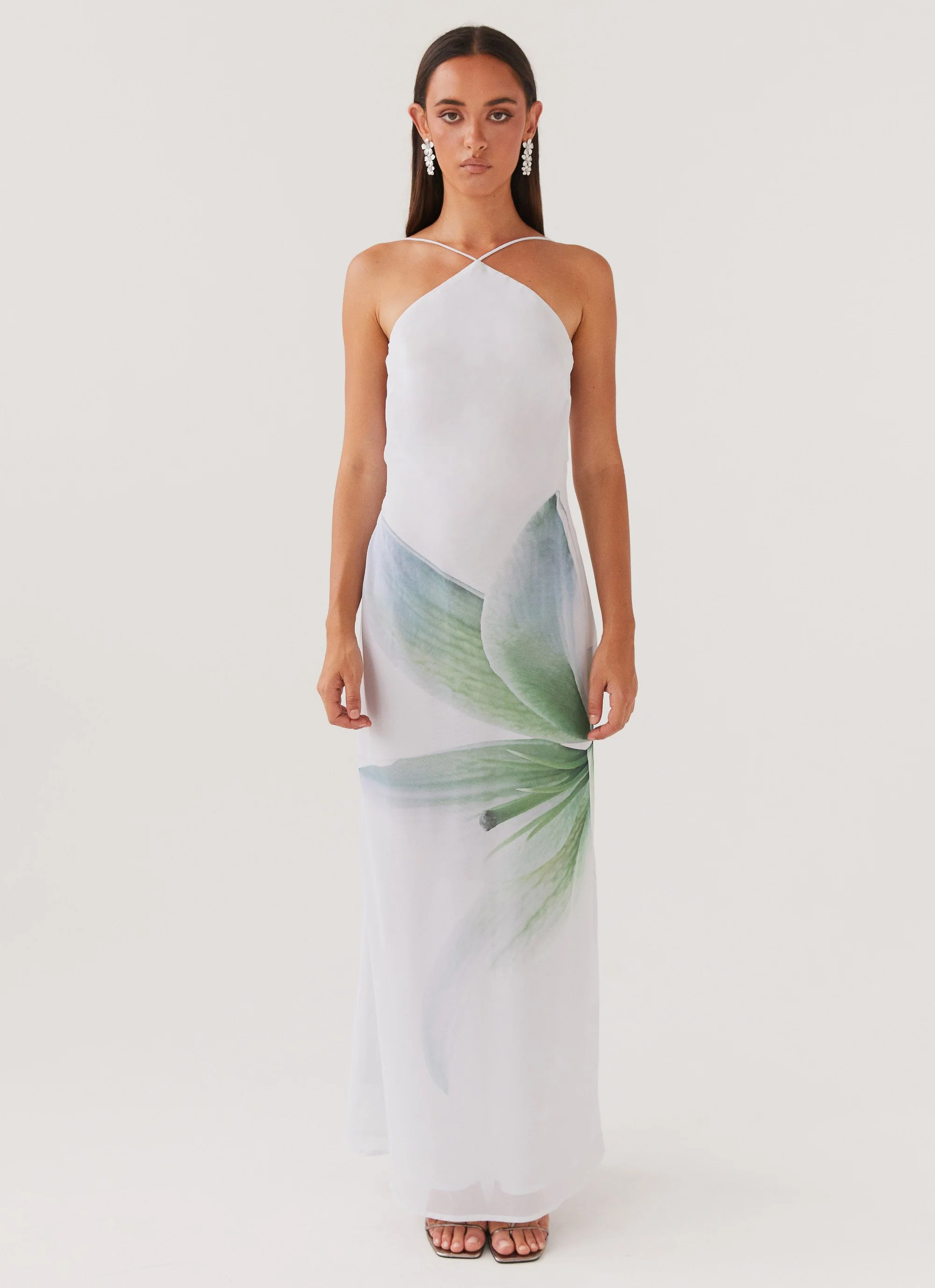 Blossom Hearts Maxi Dress - Dahlia Ash