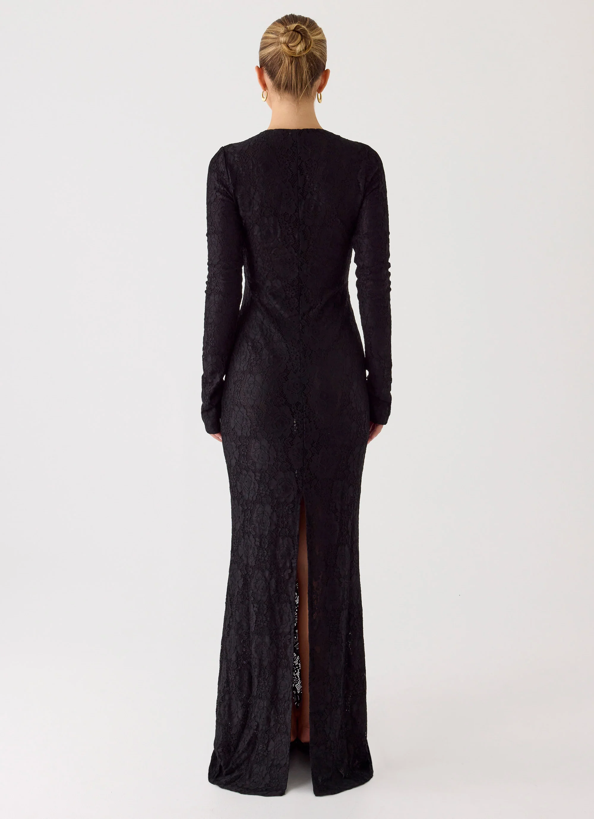 Astoria Long Sleeve Maxi Dress - Black