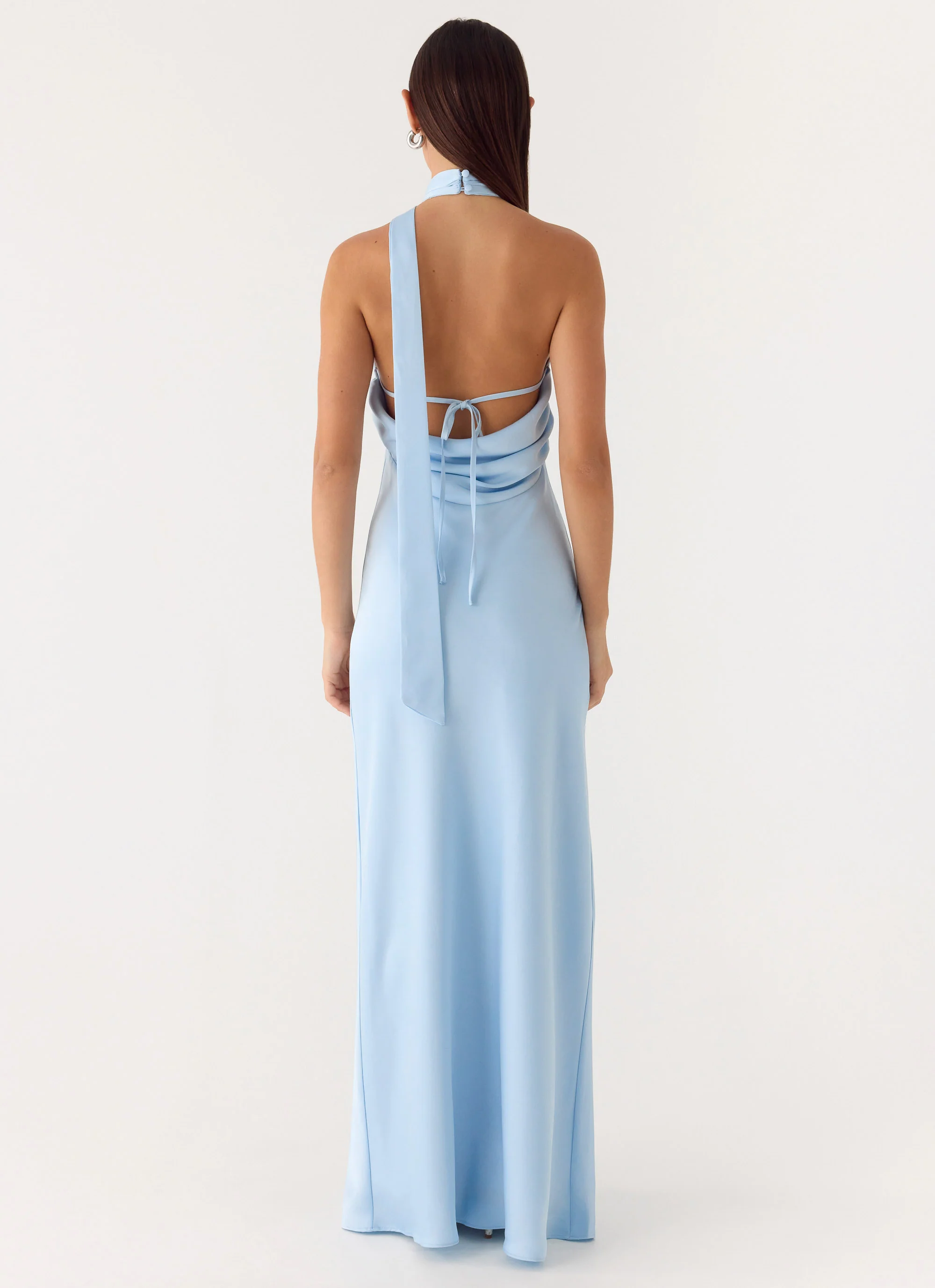 Keena Scarf Maxi Dress - Blue