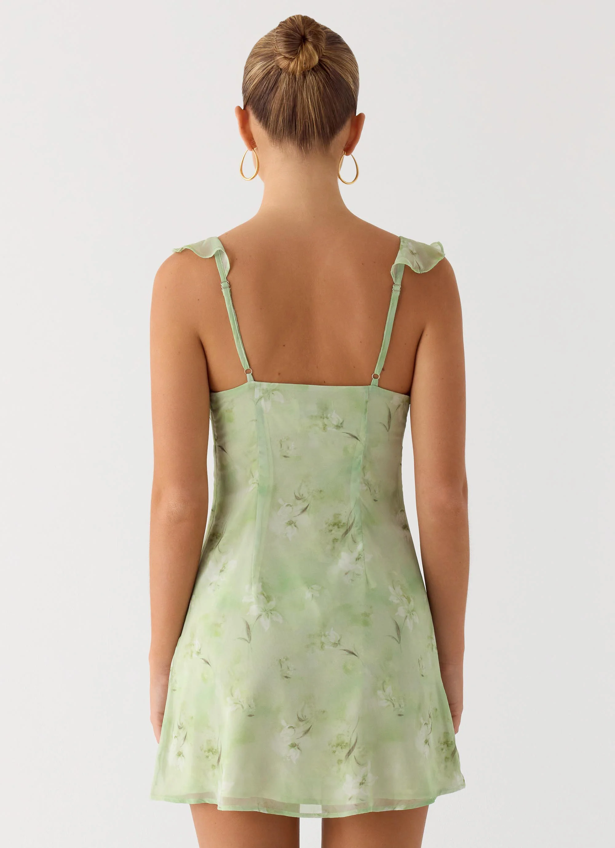Europa Mini Dress - Blurred Lime