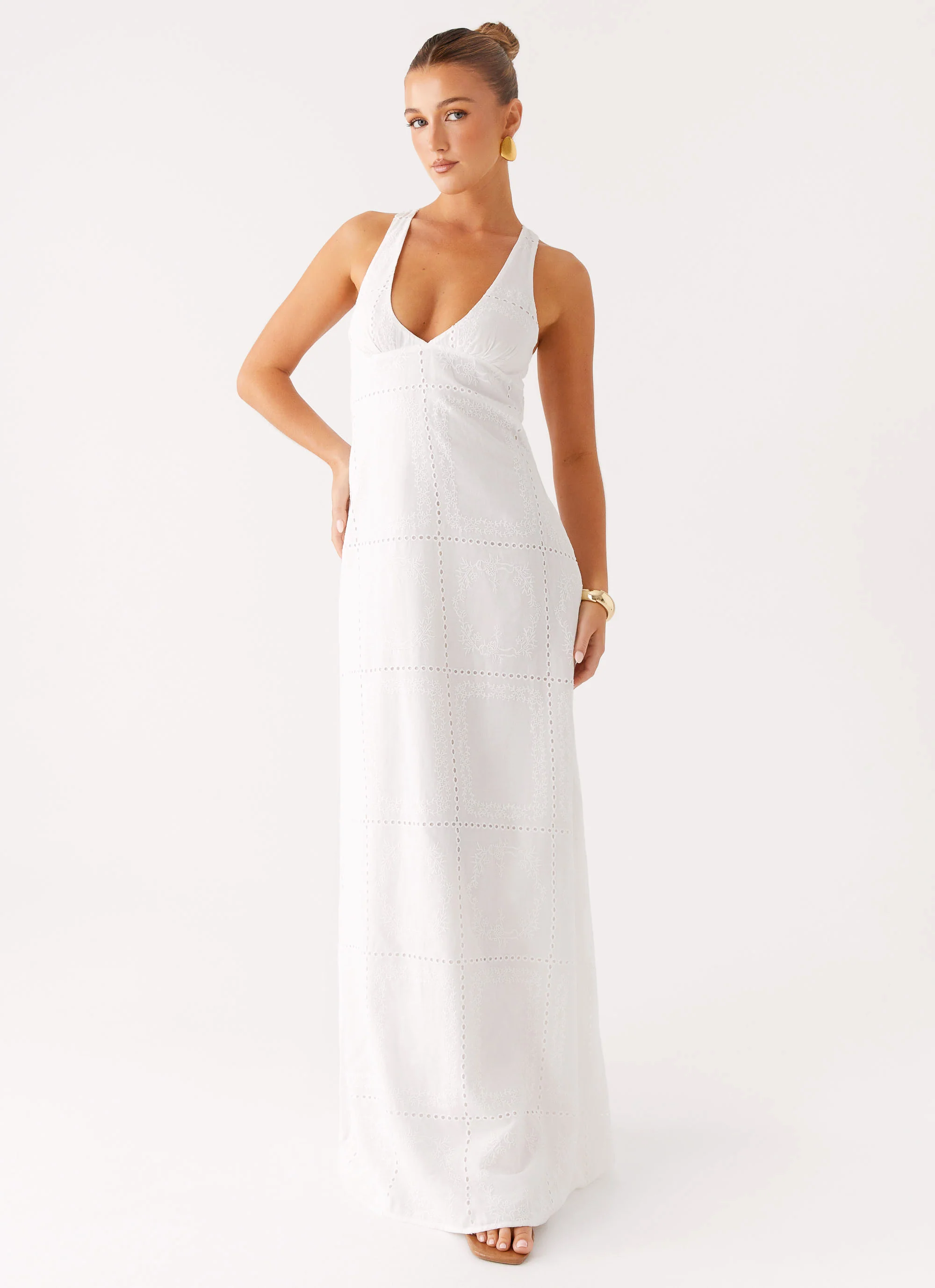 Kiana Halter Maxi Dress - White