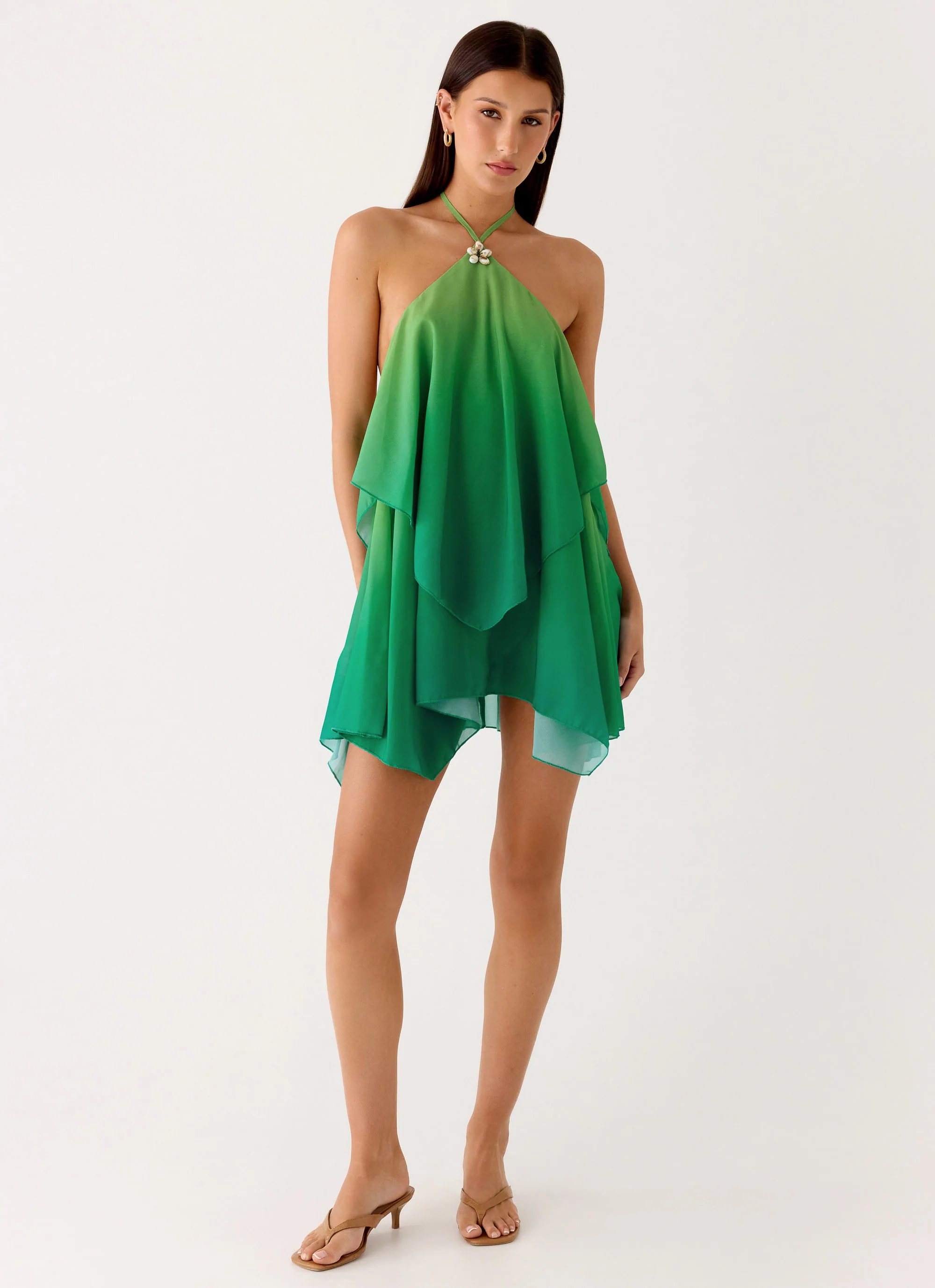 Twin Flame Mini Dress - Green Gradient