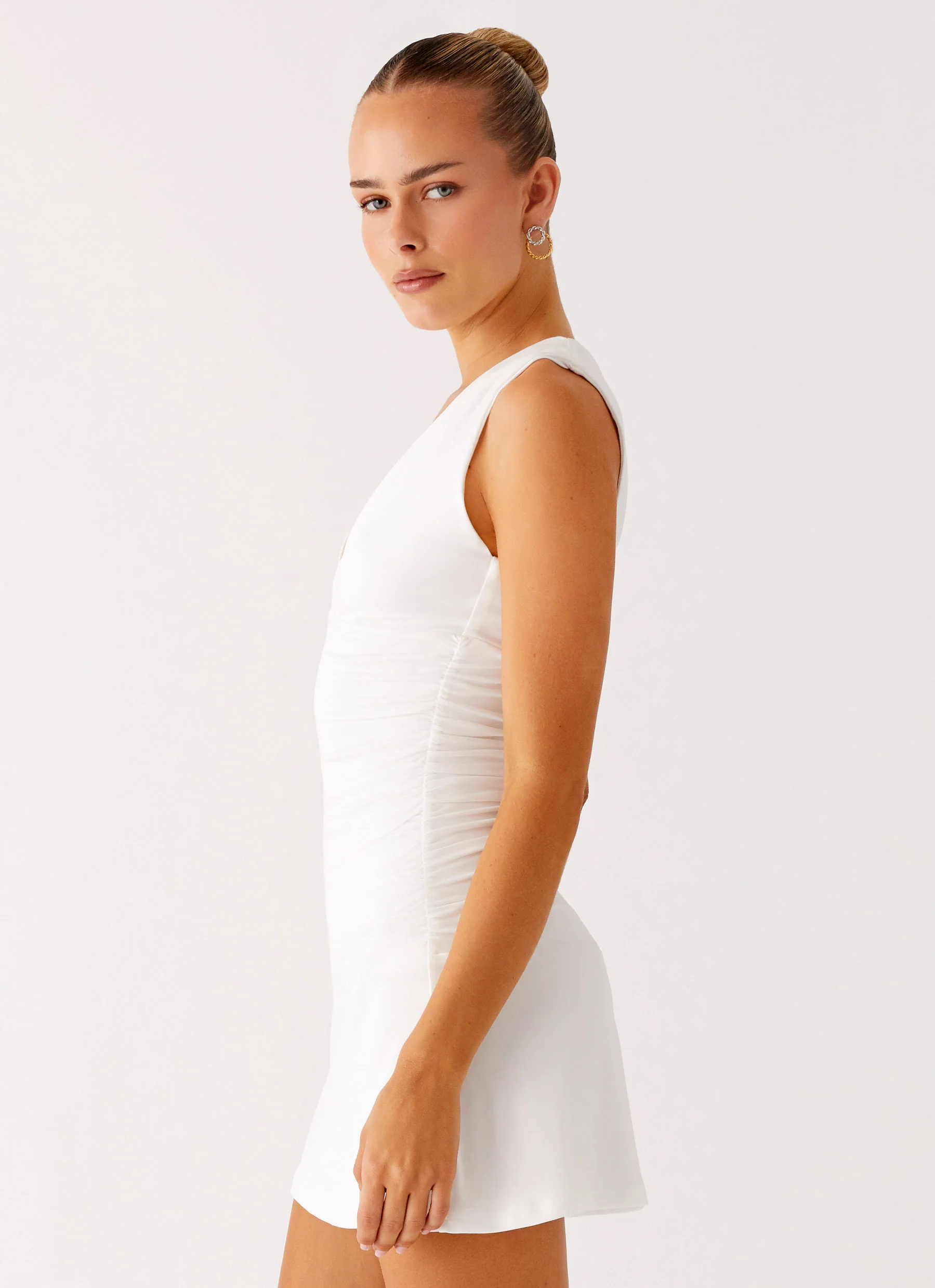 Cherry Sky Mini Dress - White