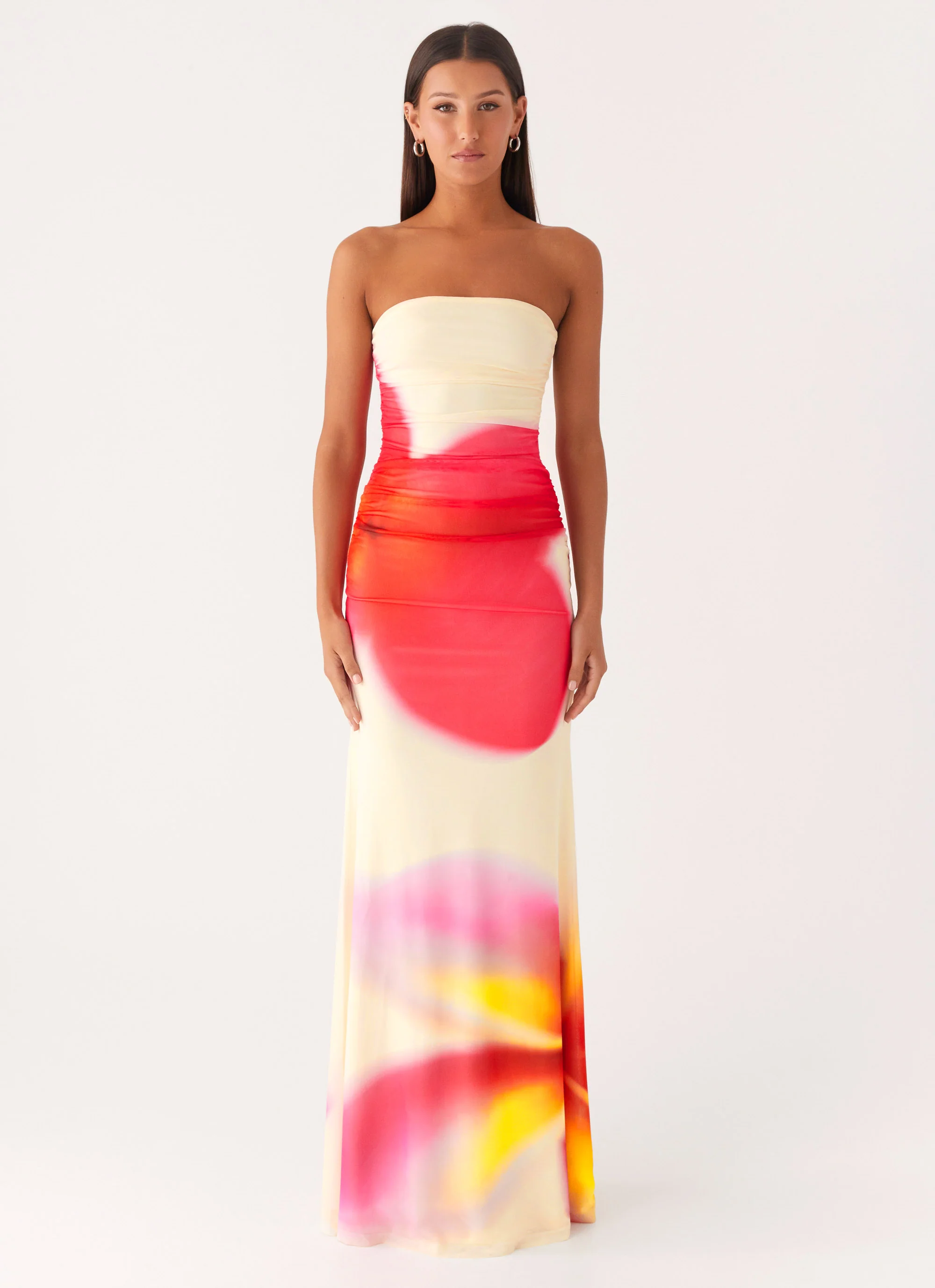 Iroha Strapless Maxi Dress - Frangipani Yellow
