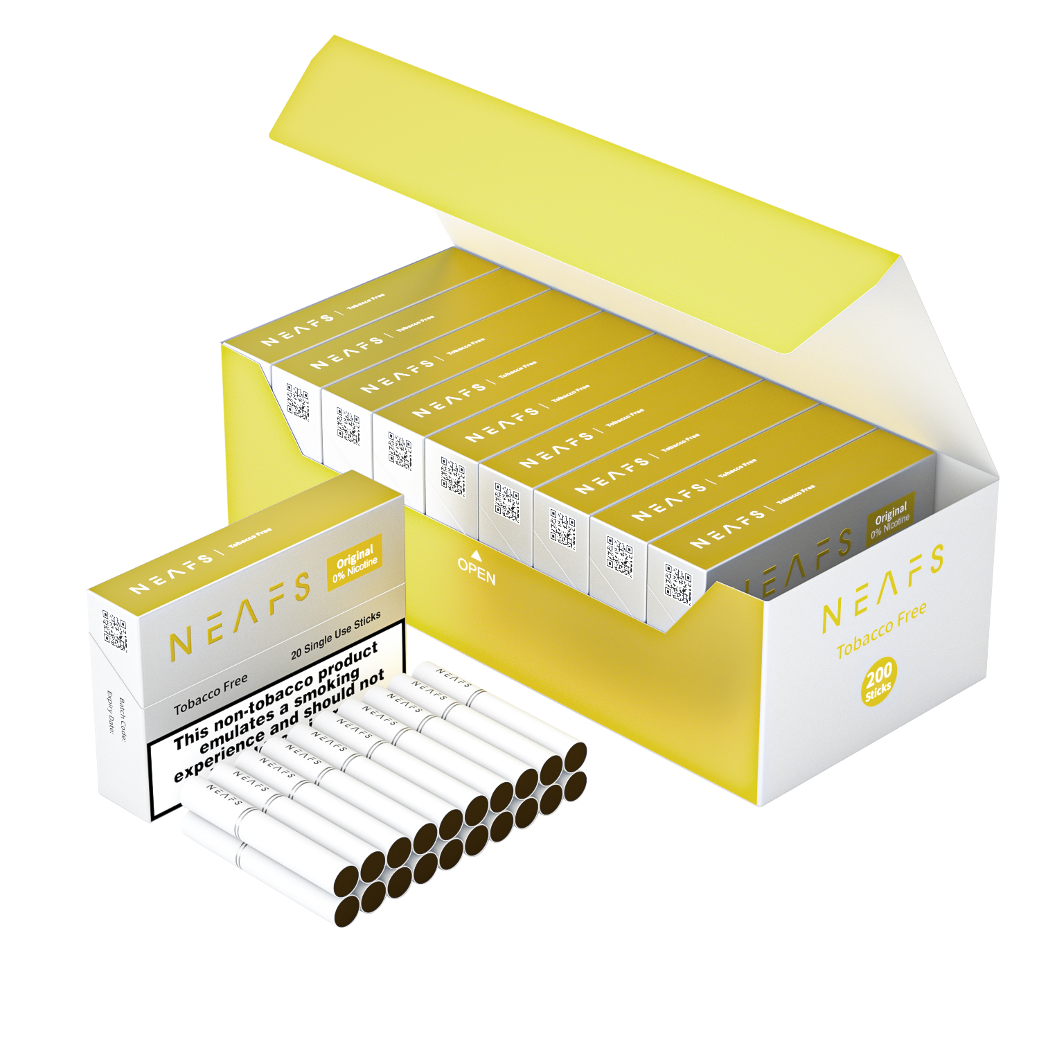 Neafs Tobacco Sticks – 0% Nicotine(One box - 200 pieces) - mogicvape.pl