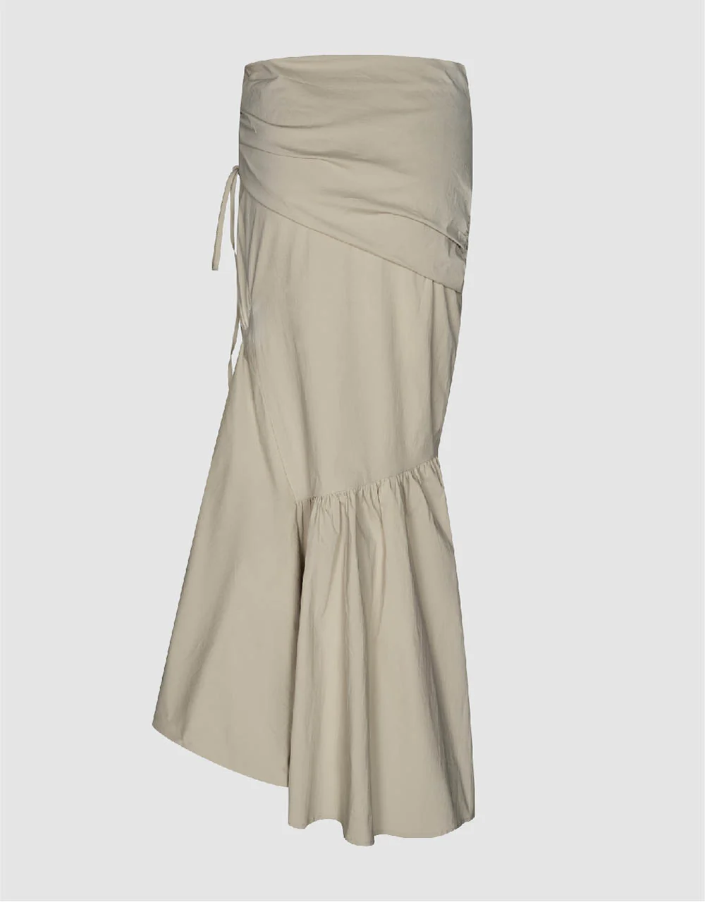 Ruffle Midi Fishtail Skirt