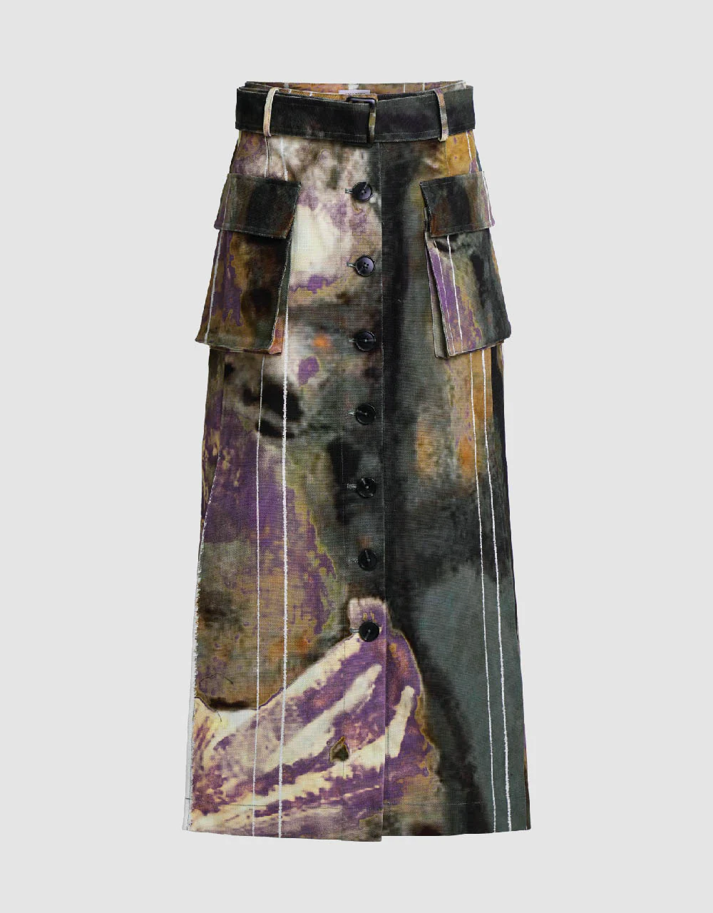 Maxi Printed Straight Skirt