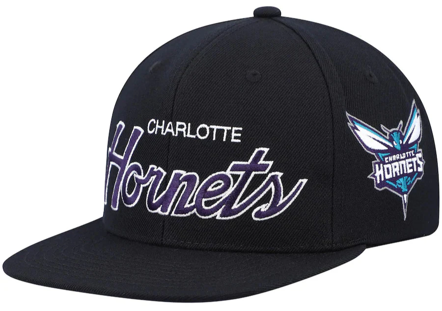 Charlotte Hornets Team Script 2.0 Mitchell & Ness Snapback Hat