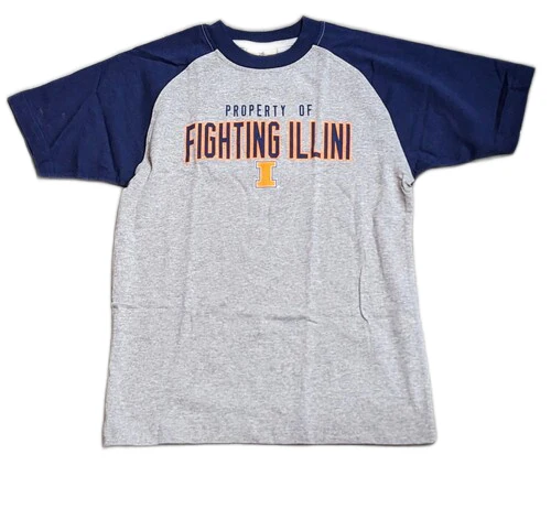Youth Illinois Fighting Illini Heisman Collection NCAA Property Of Gray Tee