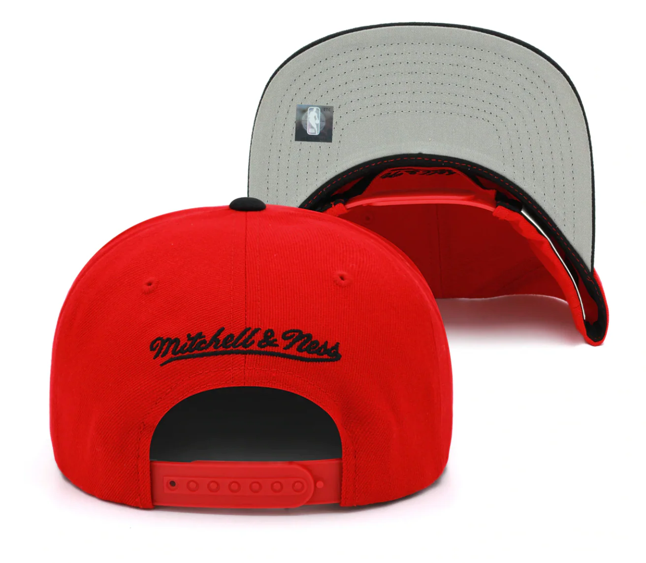 Mens NBA Houston Rockets Red/ Black Mitchell And Ness Basic Core Snapback Hat