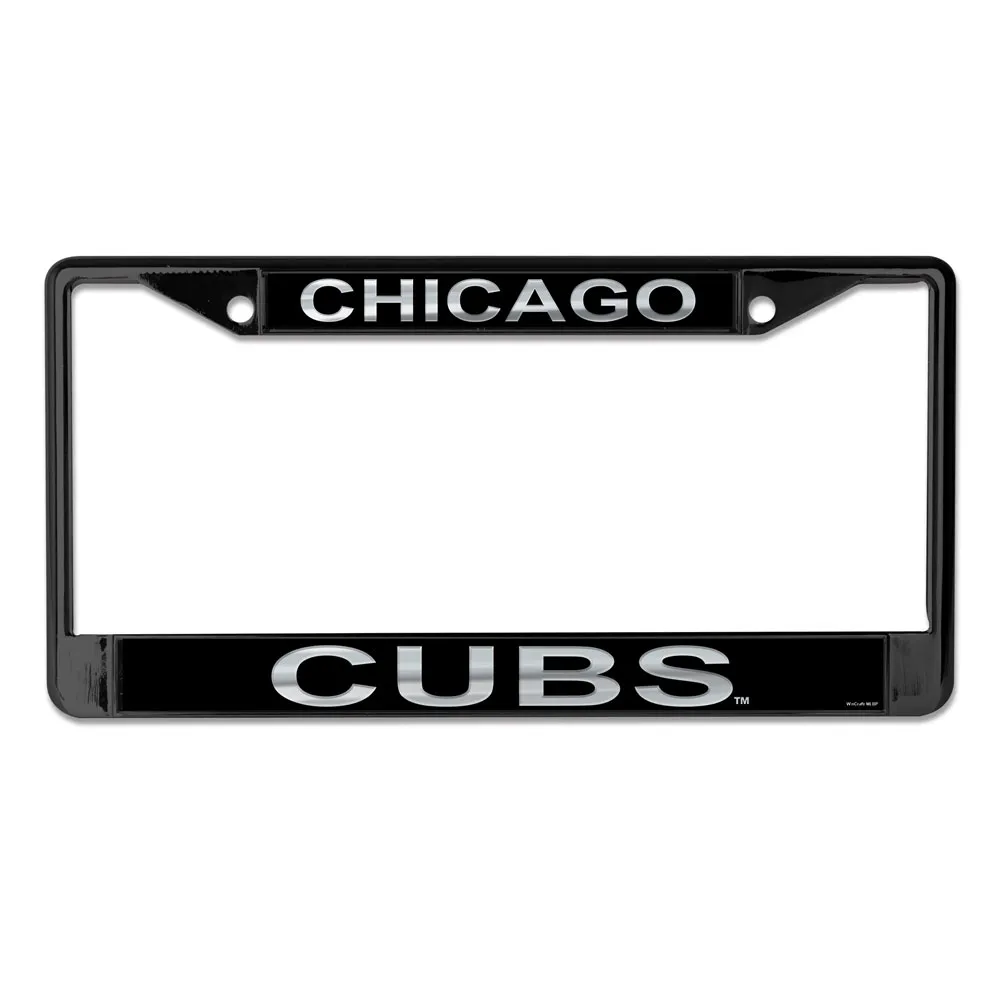 MLB Chicago Cubs Printed Black License Plate Frame