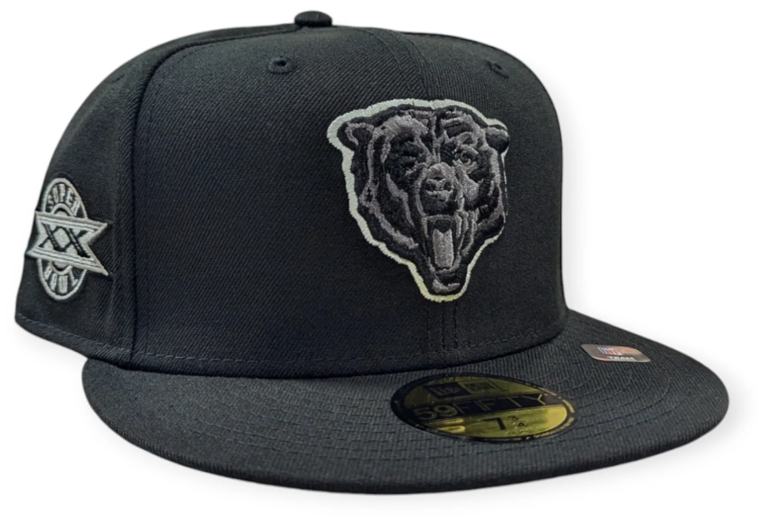 Chicago Bears Super Bowl XX Black And Graphite New Era 59FIFTY Fitted Hat