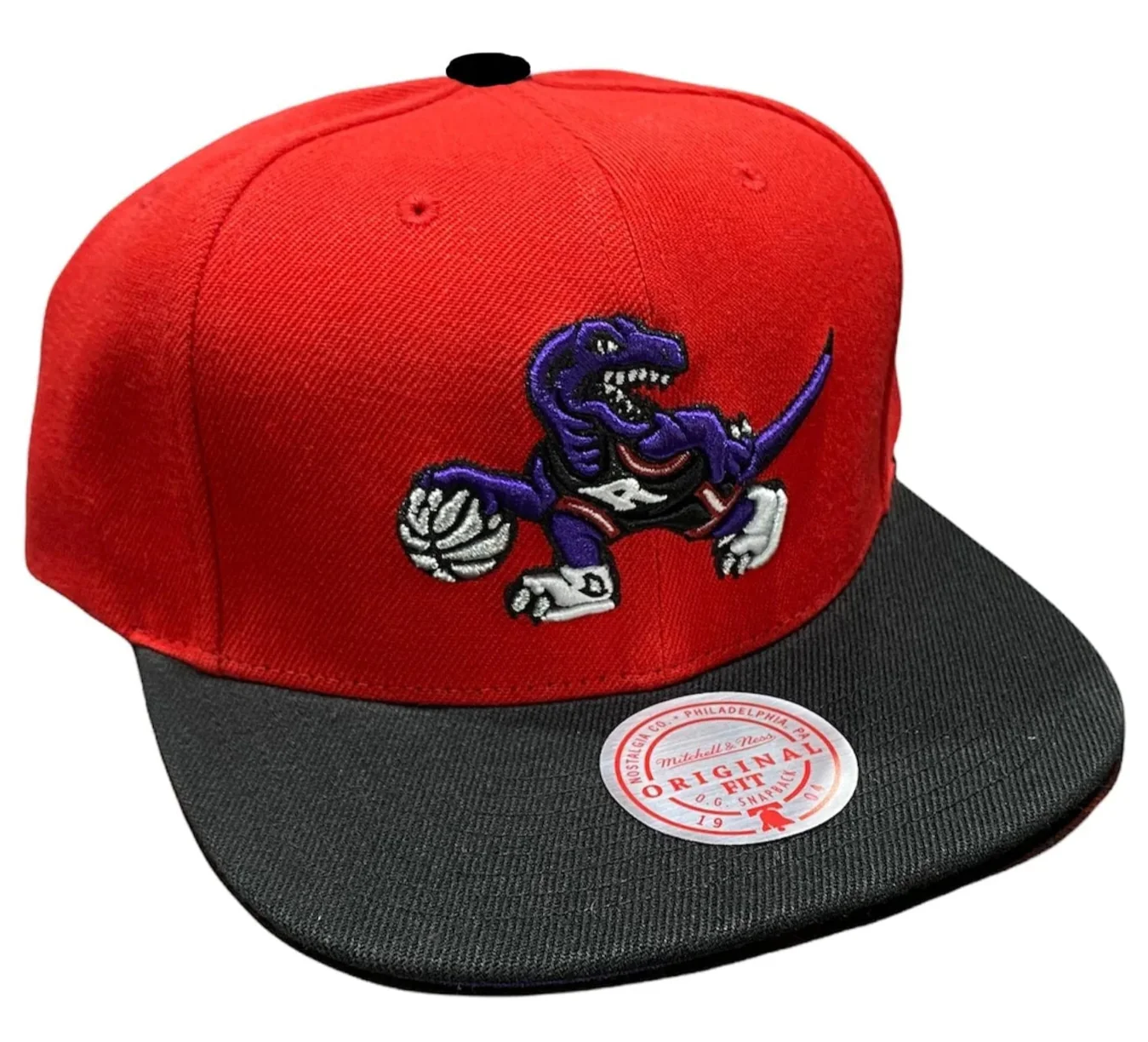 Men's Toronto Raptors & Ness Red/Black Hardwood Classics Reload 2.0 Snapback Adjustable Hat