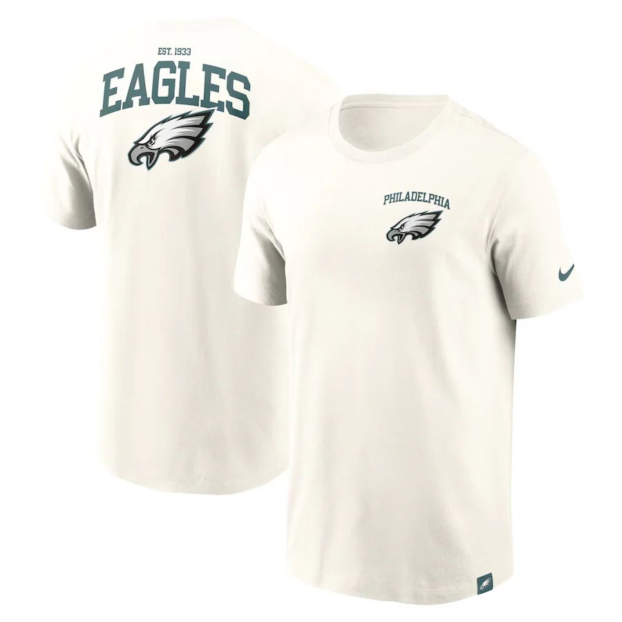 Nike Philadelphia Eagles White Blitz Essential Cotton Short Sleeve T Shirt
