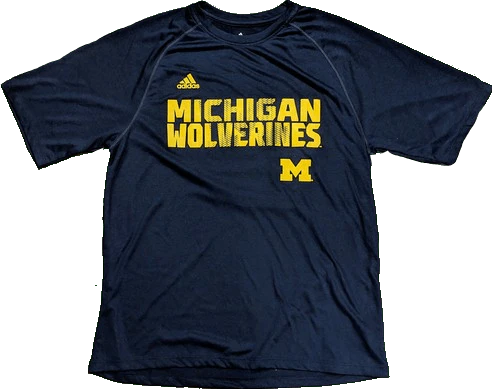 Michigan Wolverines Adidas Navy Sideline Crew T-Shirt