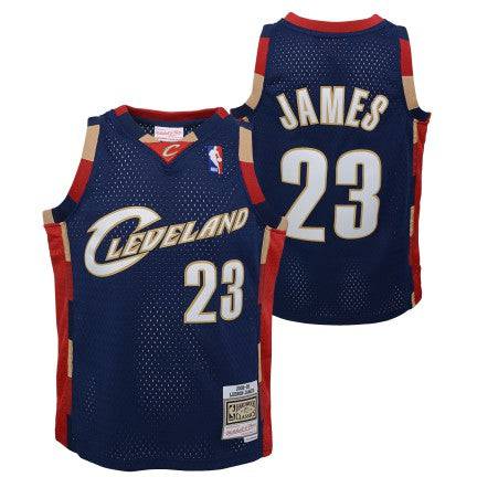 Youth Cleveland Cavaliers LeBron James Mitchell & Ness Navy 2008-09 Hardwood Classics Swingman Jersey